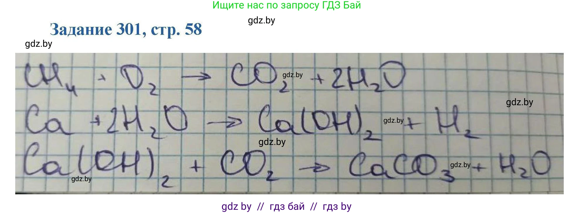 Химия, 8 класс Сборник задач, авторы: Хвалюк Виктор Николаевич, Резяпкин Виктор Ильич, издательство Адукацыя i выхаванне, Минск, 2019, голубого цвета, страница 58, номер 301, Решение