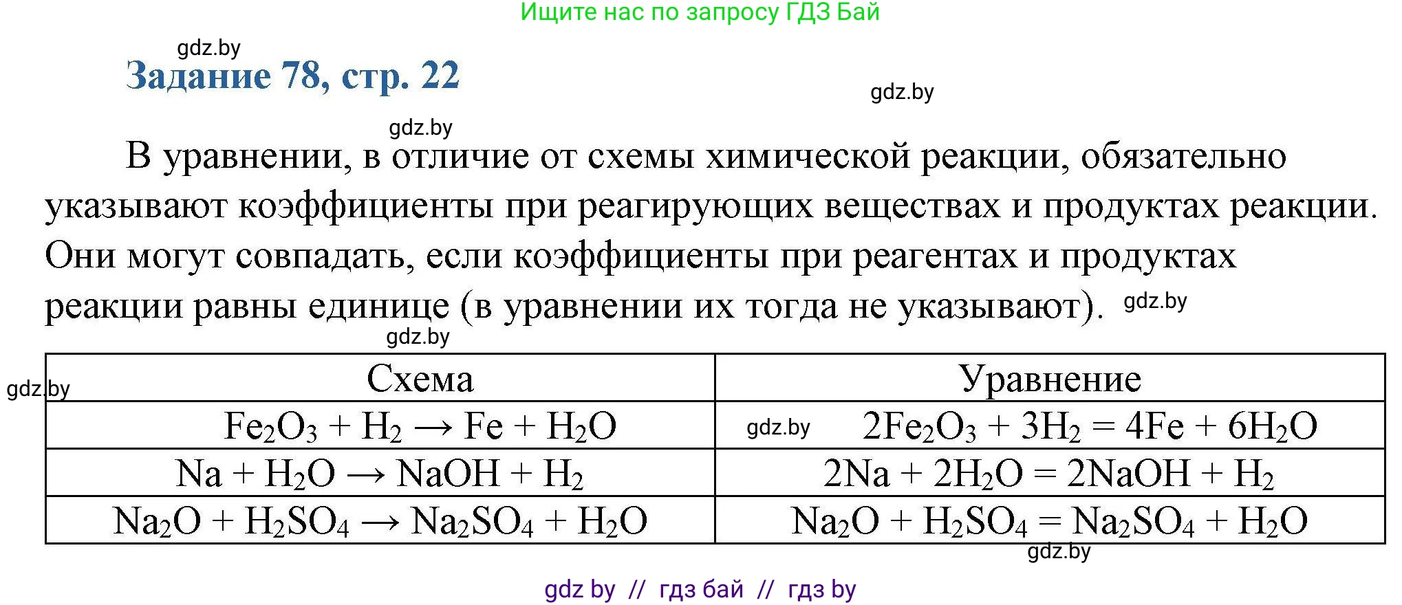 Химия, 8 класс Сборник задач, авторы: Хвалюк Виктор Николаевич, Резяпкин Виктор Ильич, издательство Адукацыя i выхаванне, Минск, 2019, голубого цвета, страница 22, номер 78, Решение