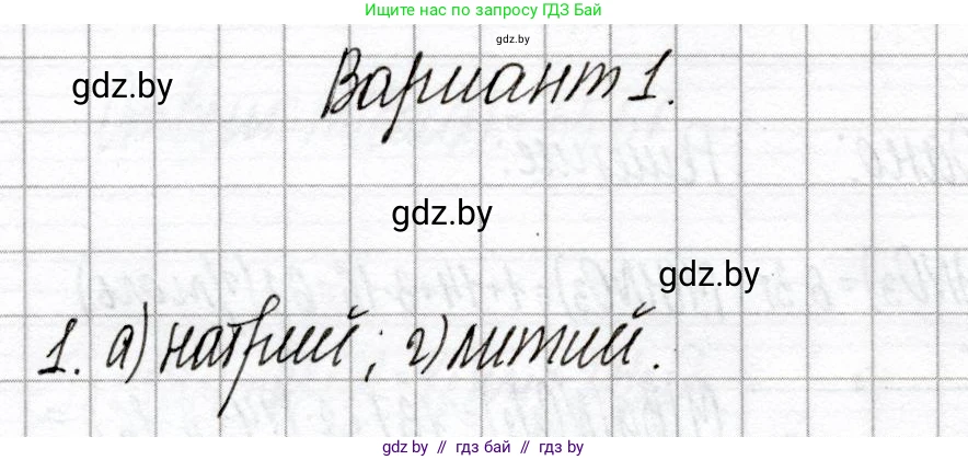 Химия, 8 класс Сборник контрольных и самостоятельных работ, авторы: Сеген Елена Адамовна, Власовец Евгения Николаевна, Гарбар Елена Евгеньевна, Синявская Тамара Степановна, издательство Аверсэв, Минск, 2019, оранжевого цвета, страница 12, номер 1, Решение