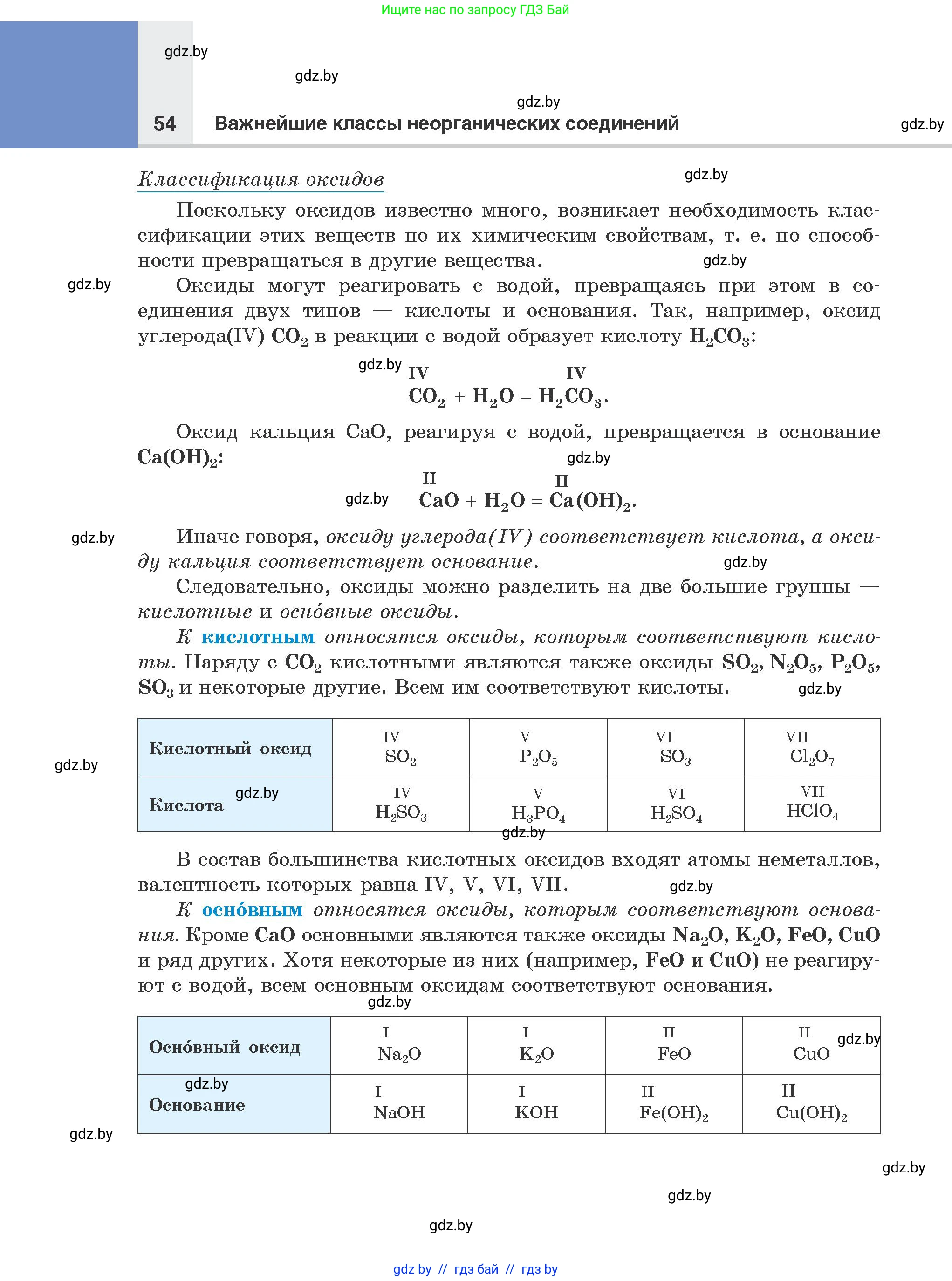 Химия, 8 класс Учебник, авторы: Шиманович Игорь Евгеньевич, Красицкий Василий Анатольевич, Сечко Ольга Ивановна, Хвалюк Виктор Николаевич, издательство Адукацыя i выхаванне, Минск, 2024, страница 54