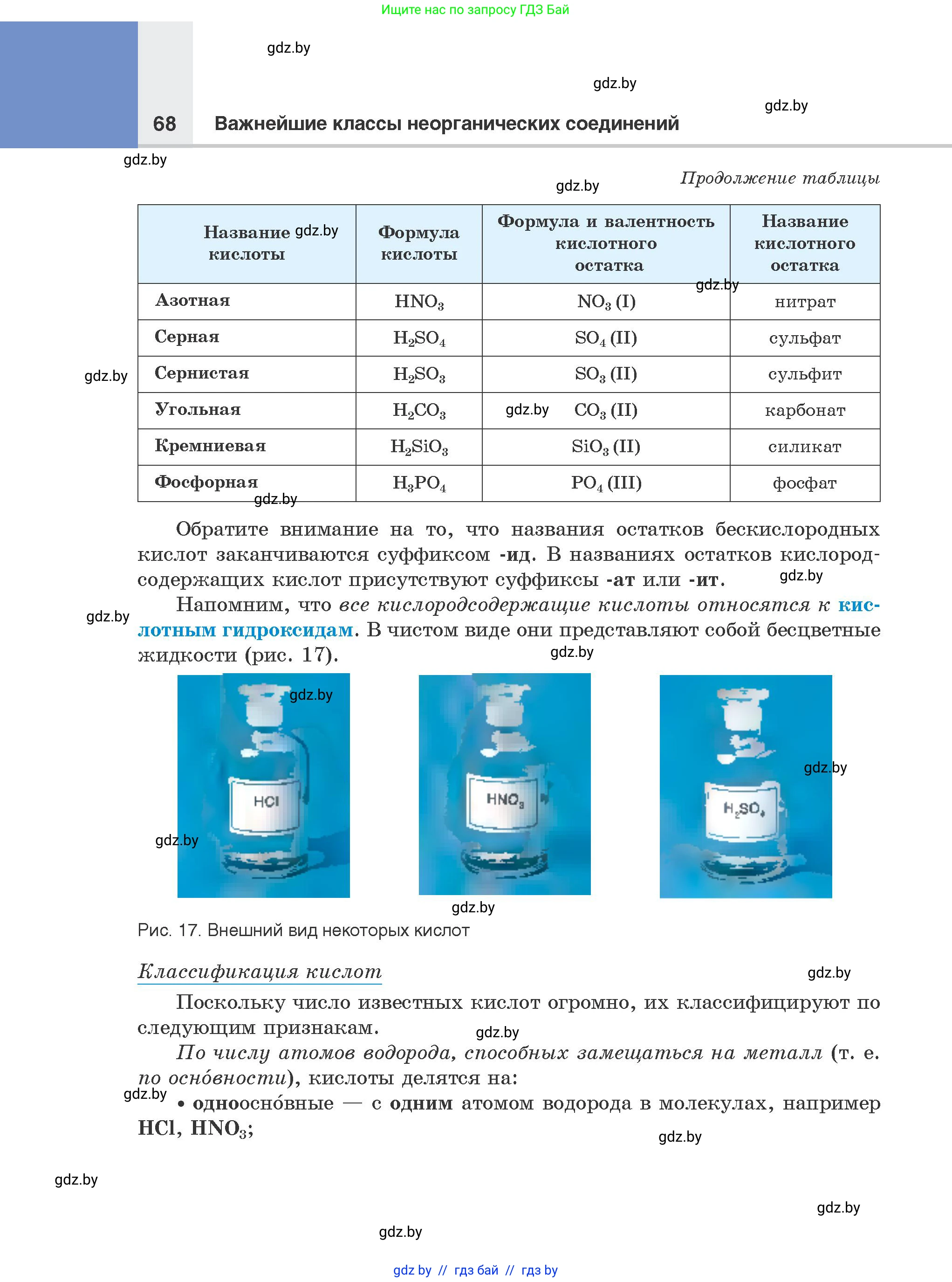 Химия, 8 класс Учебник, авторы: Шиманович Игорь Евгеньевич, Красицкий Василий Анатольевич, Сечко Ольга Ивановна, Хвалюк Виктор Николаевич, издательство Адукацыя i выхаванне, Минск, 2024, страница 68