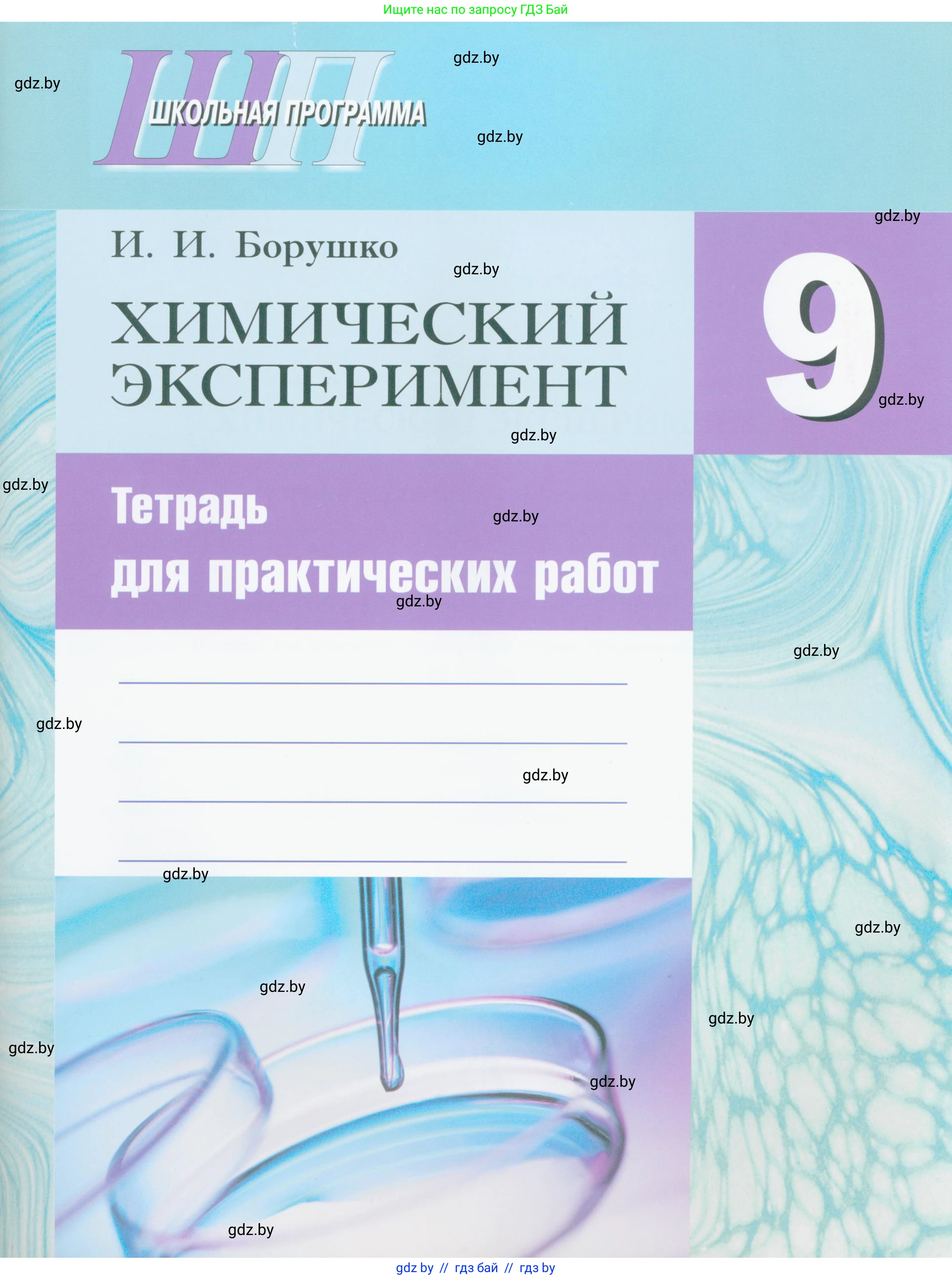 Химия, 9 класс Тетрадь для практических работ, автор: Борушко Ирина Ивановна, издательство Сэр-Вит, Минск, 2022, бирюзового цвета, 