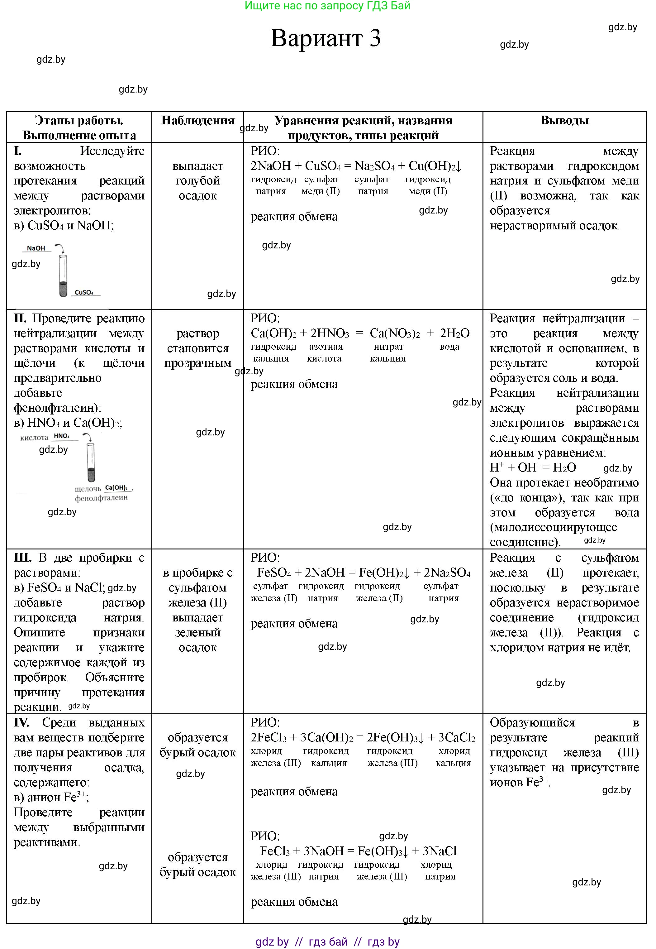 Химия, 9 класс Тетрадь для практических работ, автор: Борушко Ирина Ивановна, издательство Сэр-Вит, Минск, 2022, бирюзового цвета, Часть 1, страница 7, Решение
