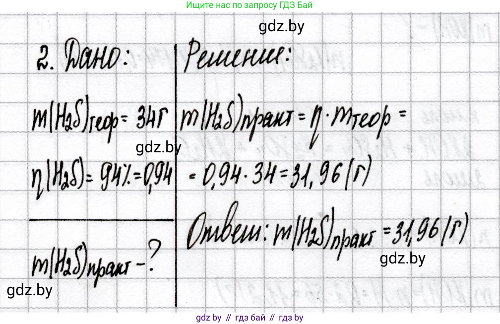 Химия, 9 класс Сборник контрольных и самостоятельных работ, авторы: Сеген Елена Адамовна, Алексеева Алевтина Владимировна, Раппапорт Анна Ильинична, Самолазов С М, Тимошенко Л М, издательство Аверсэв, Минск, 2020, зелёного цвета, страница 62, номер 2, Решение