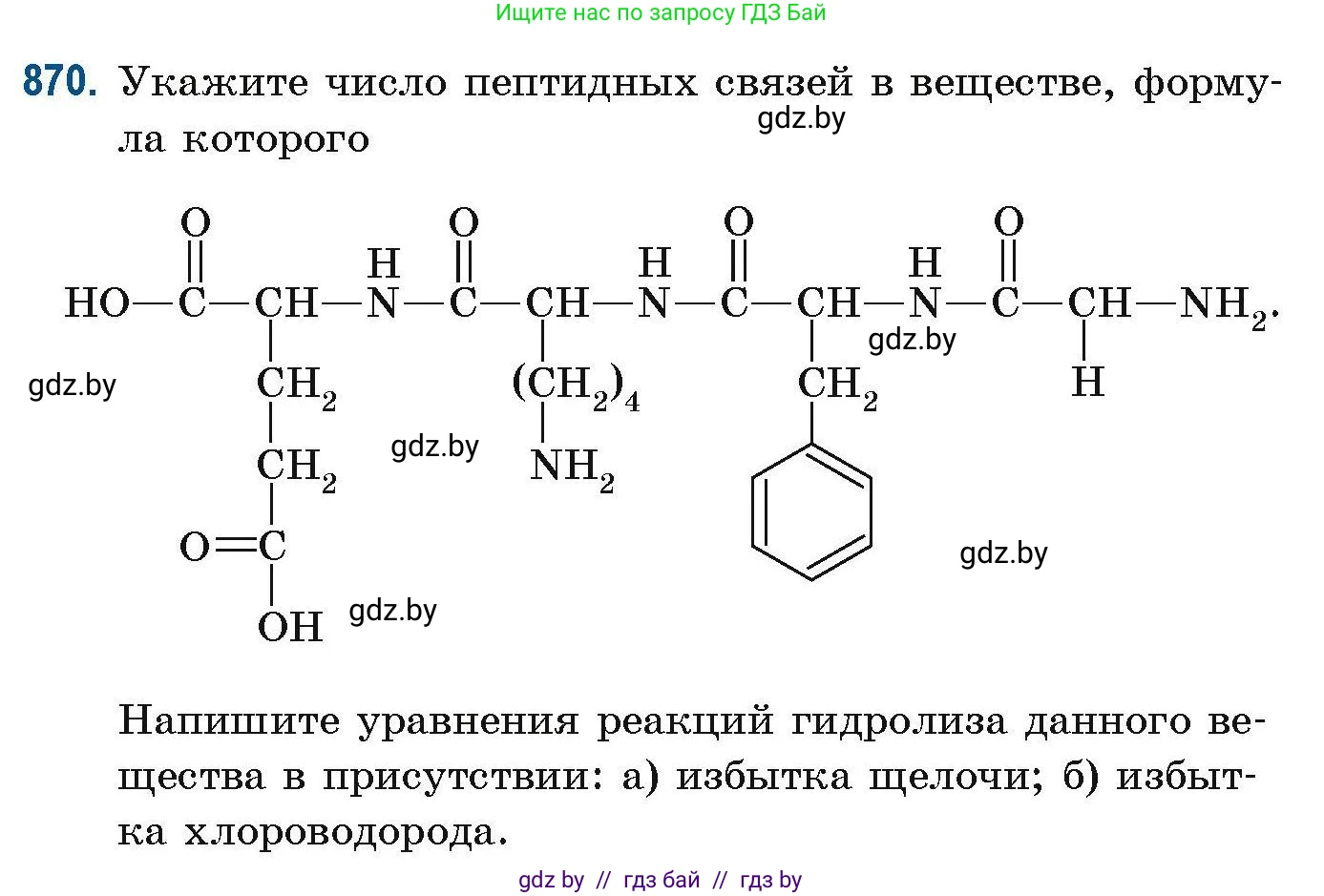 Химия, 10 класс Сборник задач, авторы: Матулис Вадим Эдвардович, Матулис Виталий Эдвардович, Колевич Татьяна Александровна, издательство Национальный институт образования, Минск, 2021, страница 206, номер 870, Условие