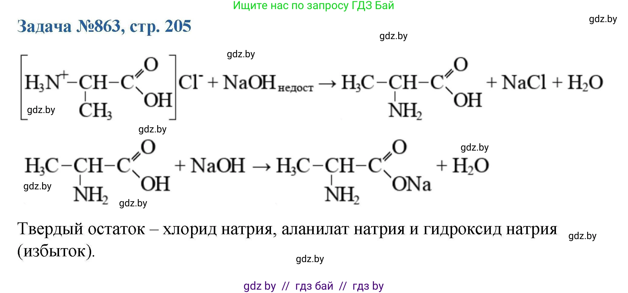 Химия, 10 класс Сборник задач, авторы: Матулис Вадим Эдвардович, Матулис Виталий Эдвардович, Колевич Татьяна Александровна, издательство Национальный институт образования, Минск, 2021, страница 205, номер 863, Решение
