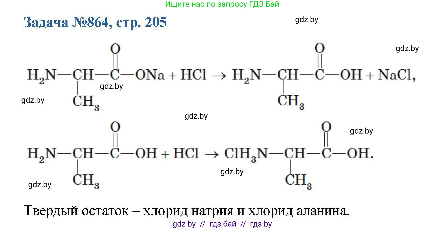 Химия, 10 класс Сборник задач, авторы: Матулис Вадим Эдвардович, Матулис Виталий Эдвардович, Колевич Татьяна Александровна, издательство Национальный институт образования, Минск, 2021, страница 205, номер 864, Решение