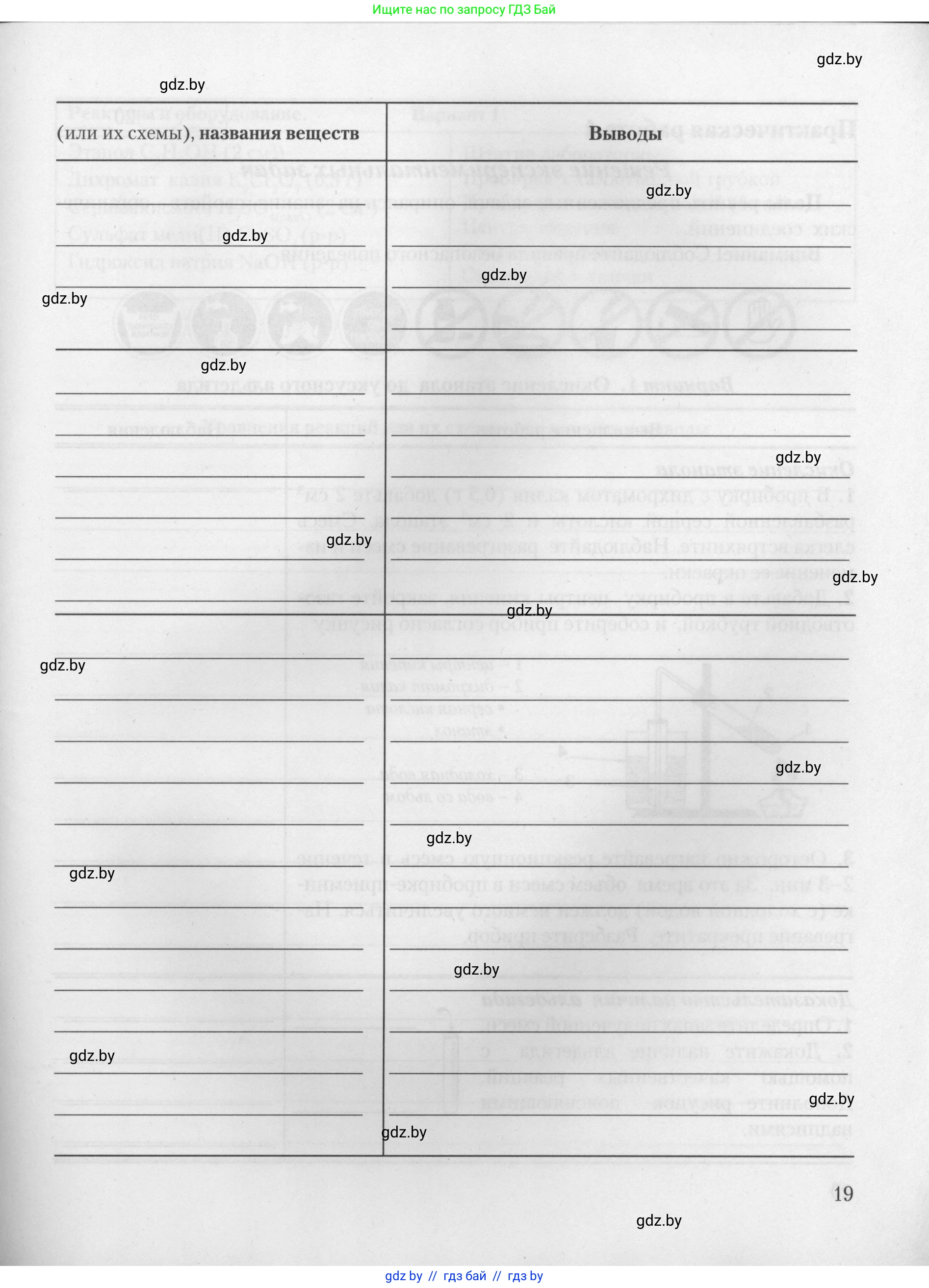 Химия, 10 класс Тетрадь для практических работ, автор: Борушко Ирина Ивановна, издательство Сэр-Вит, Минск, 2021, розового цвета, страница 19