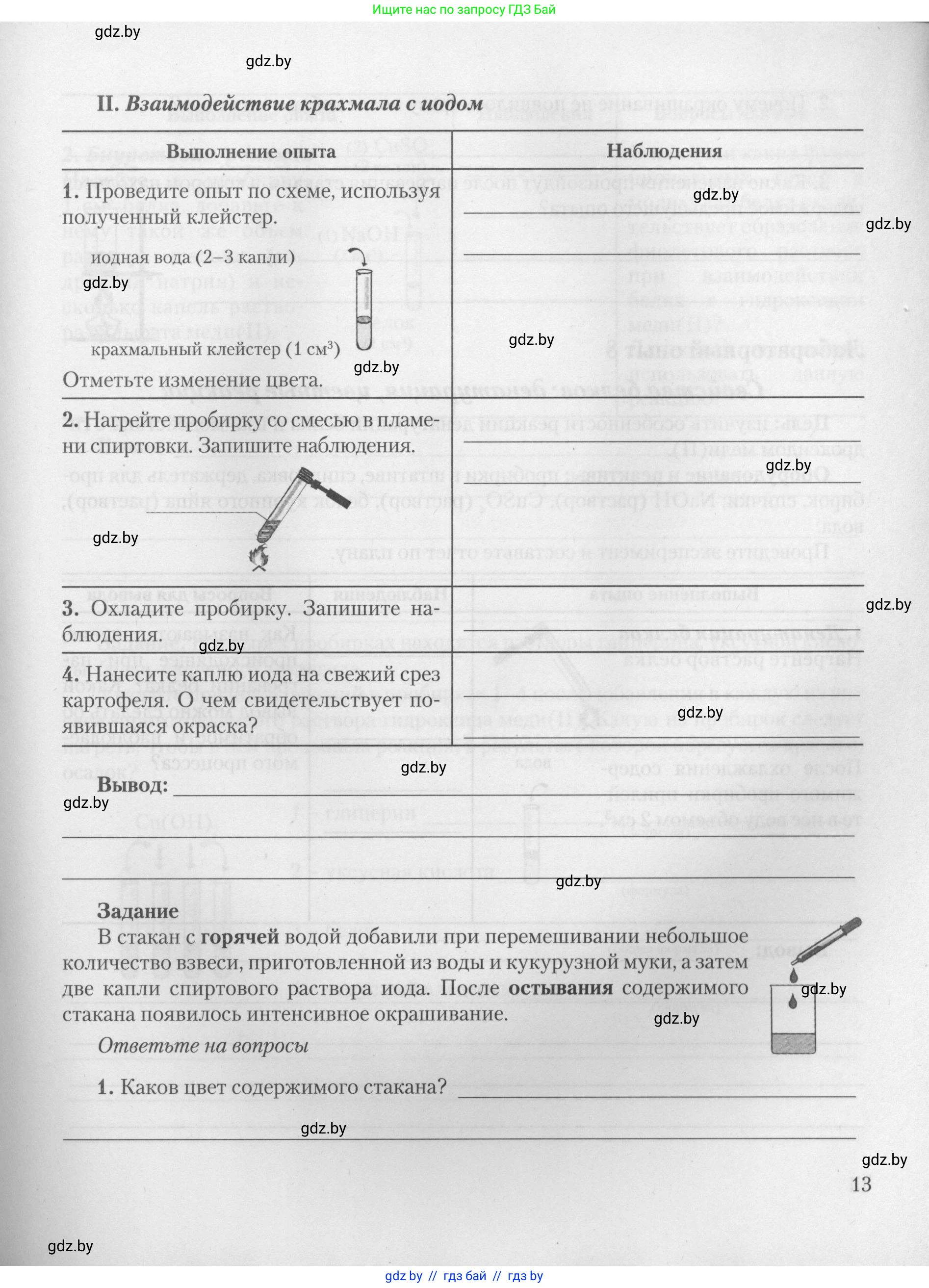 Химия, 10 класс Тетрадь для практических работ, автор: Борушко Ирина Ивановна, издательство Сэр-Вит, Минск, 2021, розового цвета, страница 13