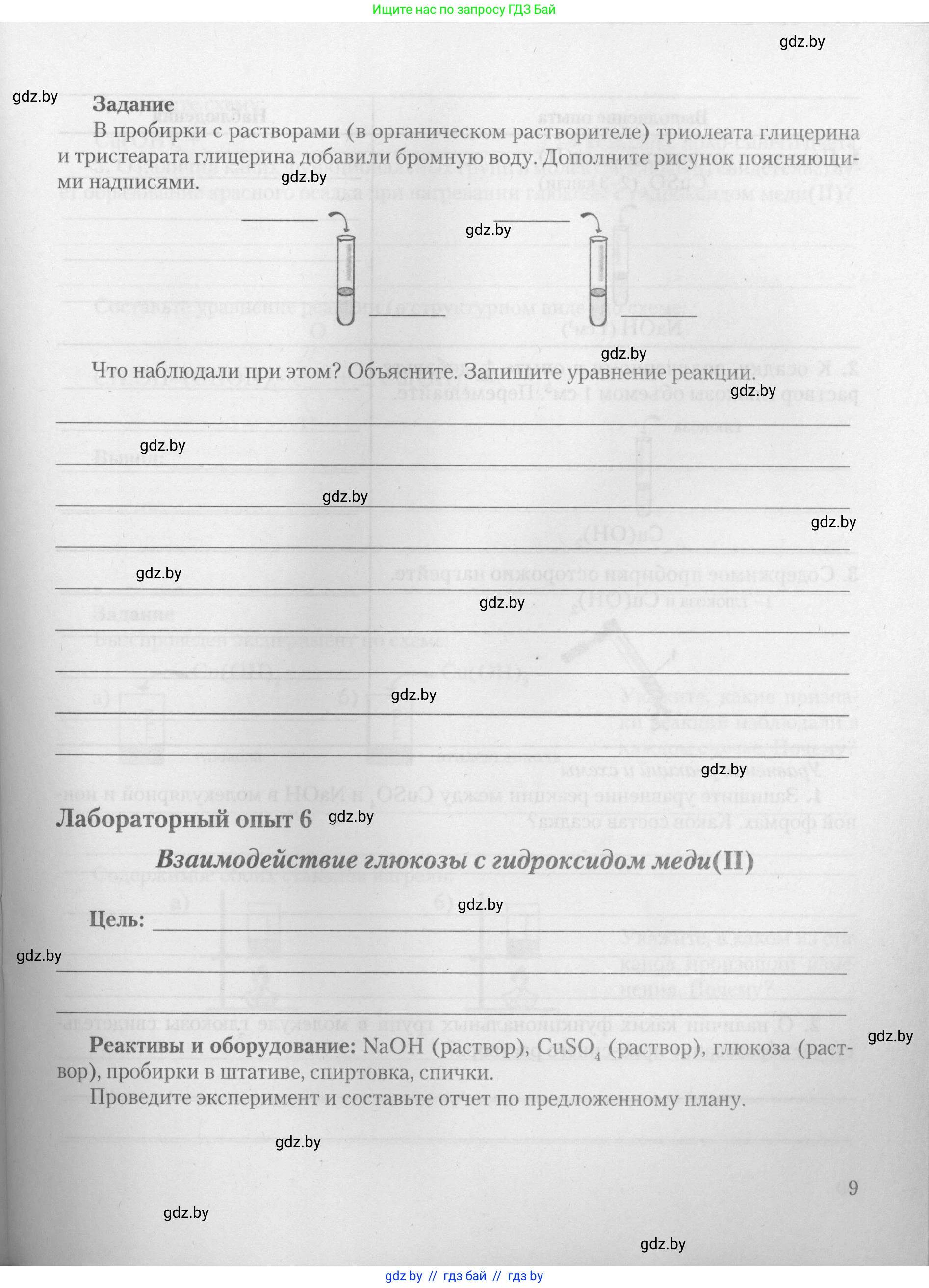 Химия, 10 класс Тетрадь для практических работ, автор: Борушко Ирина Ивановна, издательство Сэр-Вит, Минск, 2021, розового цвета, Часть 2, страница 9