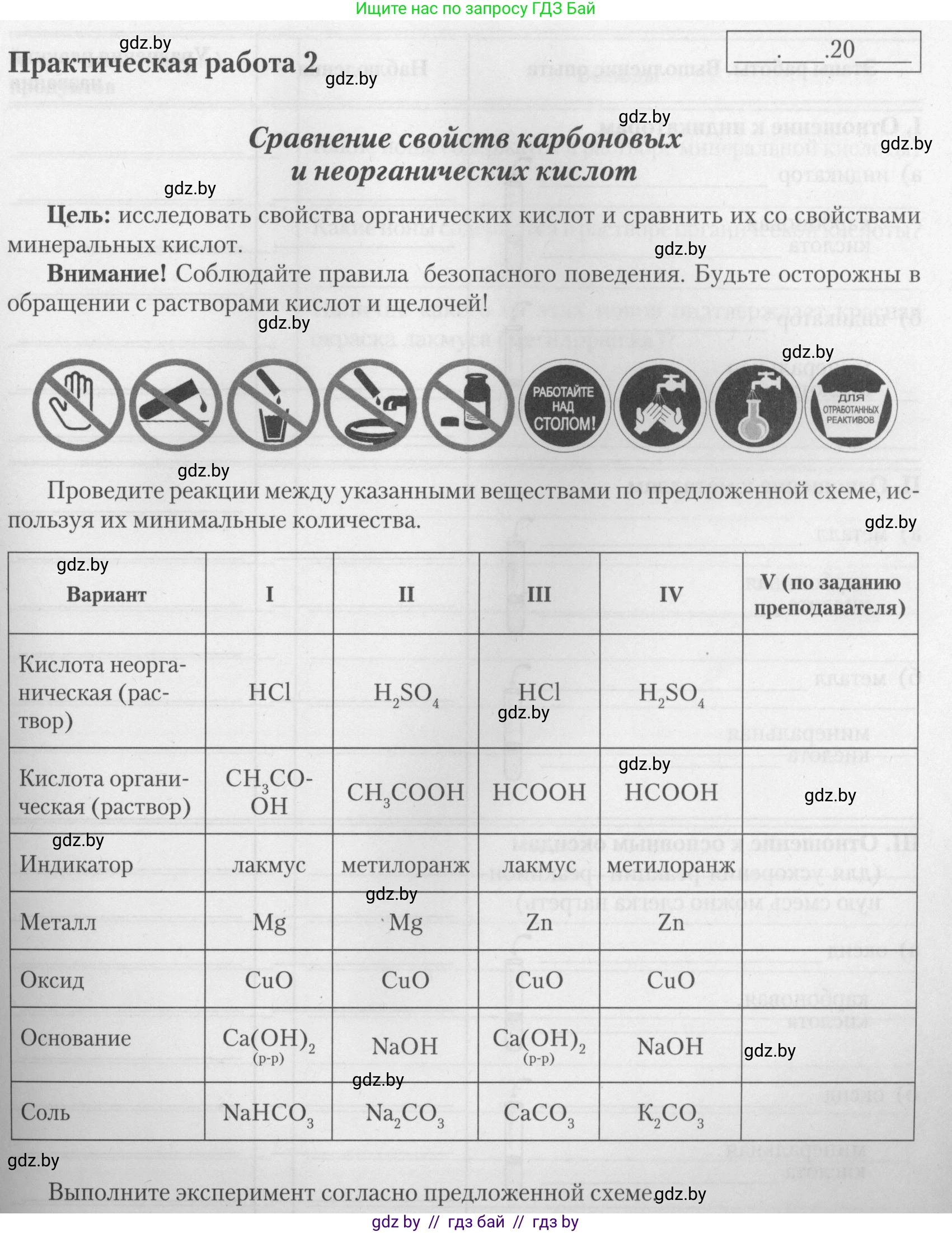 Химия, 10 класс Тетрадь для практических работ, автор: Борушко Ирина Ивановна, издательство Сэр-Вит, Минск, 2021, розового цвета, Часть 1, страница 11, номер 1, Условие