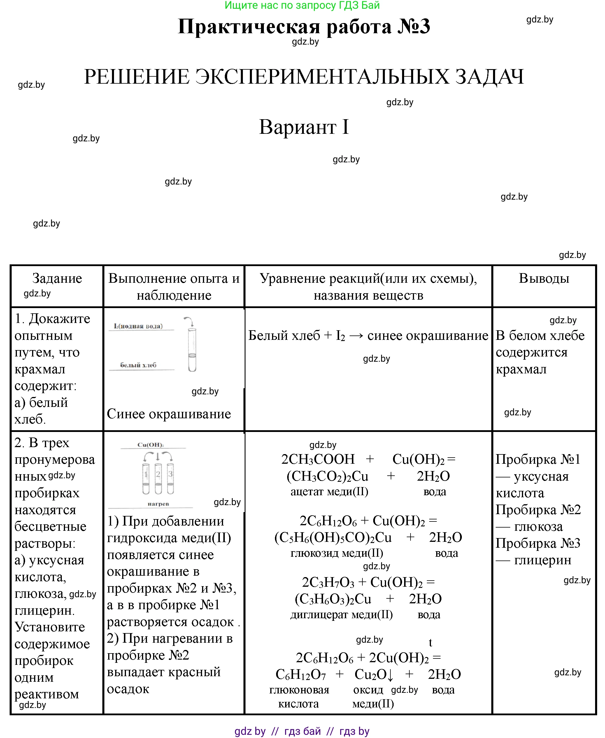 Химия, 10 класс Тетрадь для практических работ, автор: Борушко Ирина Ивановна, издательство Сэр-Вит, Минск, 2021, розового цвета, Часть 1, страница 17, номер 1, Решение