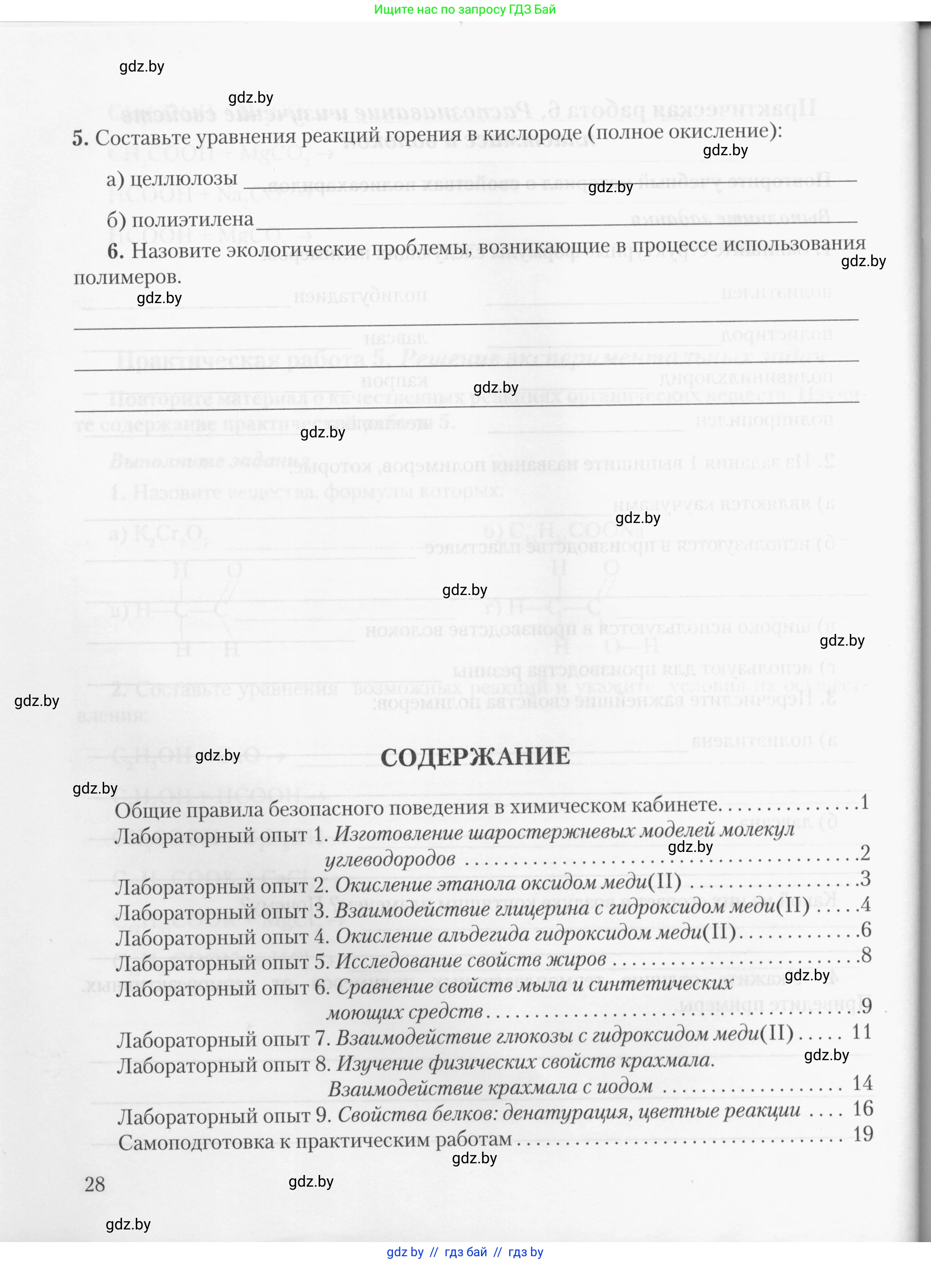 Химия, 10 класс Тетрадь для практических работ, автор: Борушко Ирина Ивановна, издательство Сэр-Вит, Минск, 2020, голубого цвета, Часть 2, страница 28