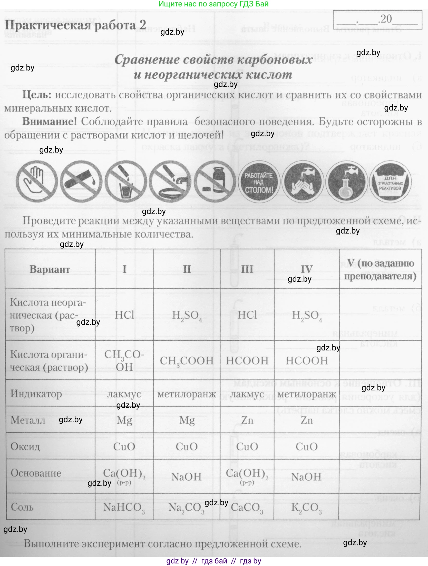 Химия, 10 класс Тетрадь для практических работ, автор: Борушко Ирина Ивановна, издательство Сэр-Вит, Минск, 2020, голубого цвета, Часть 1, страница 11, номер 3, Условия