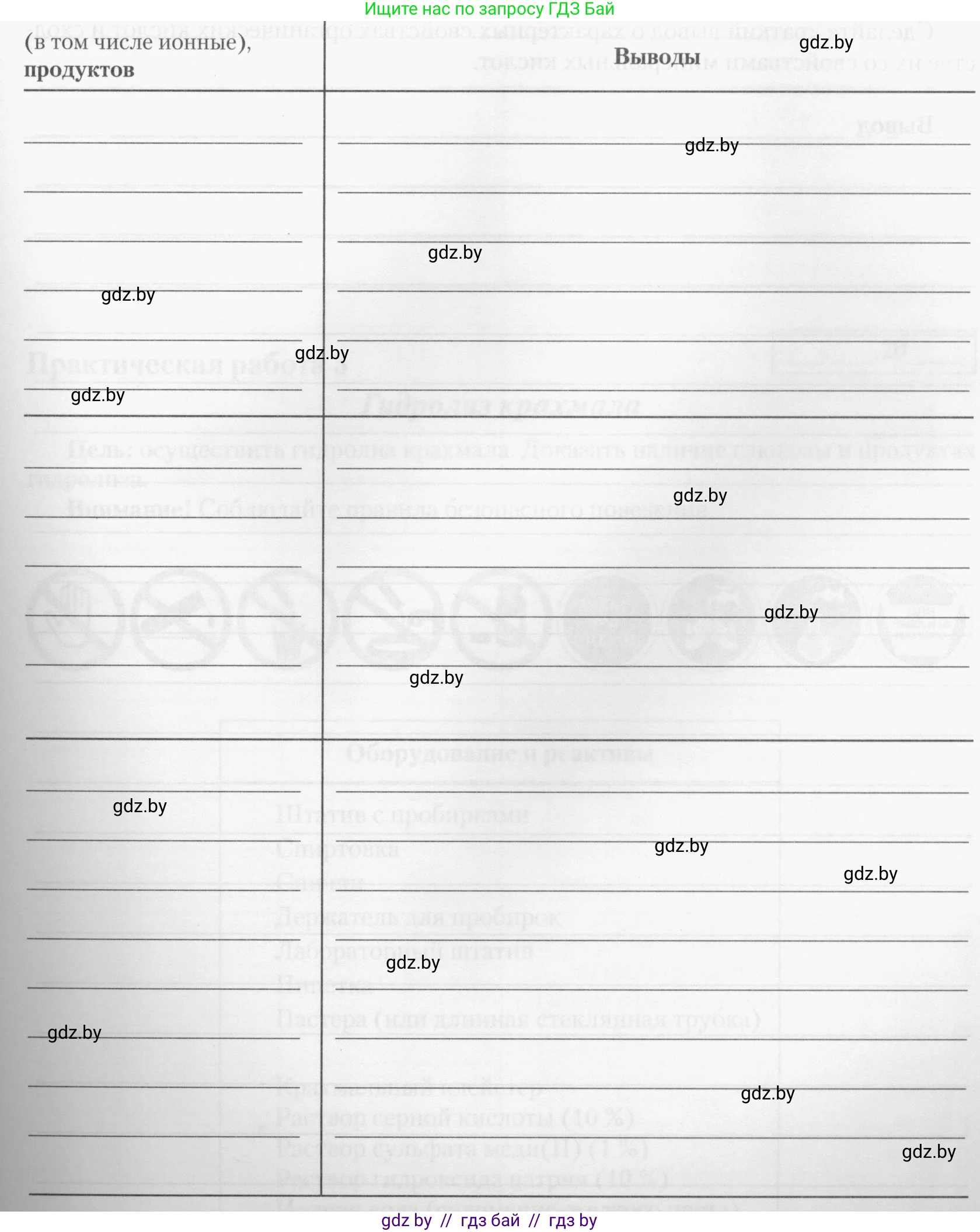 Химия, 10 класс Тетрадь для практических работ, автор: Борушко Ирина Ивановна, издательство Сэр-Вит, Минск, 2020, голубого цвета, Часть 1, страница 11, номер 3, Условия (продолжение 5)