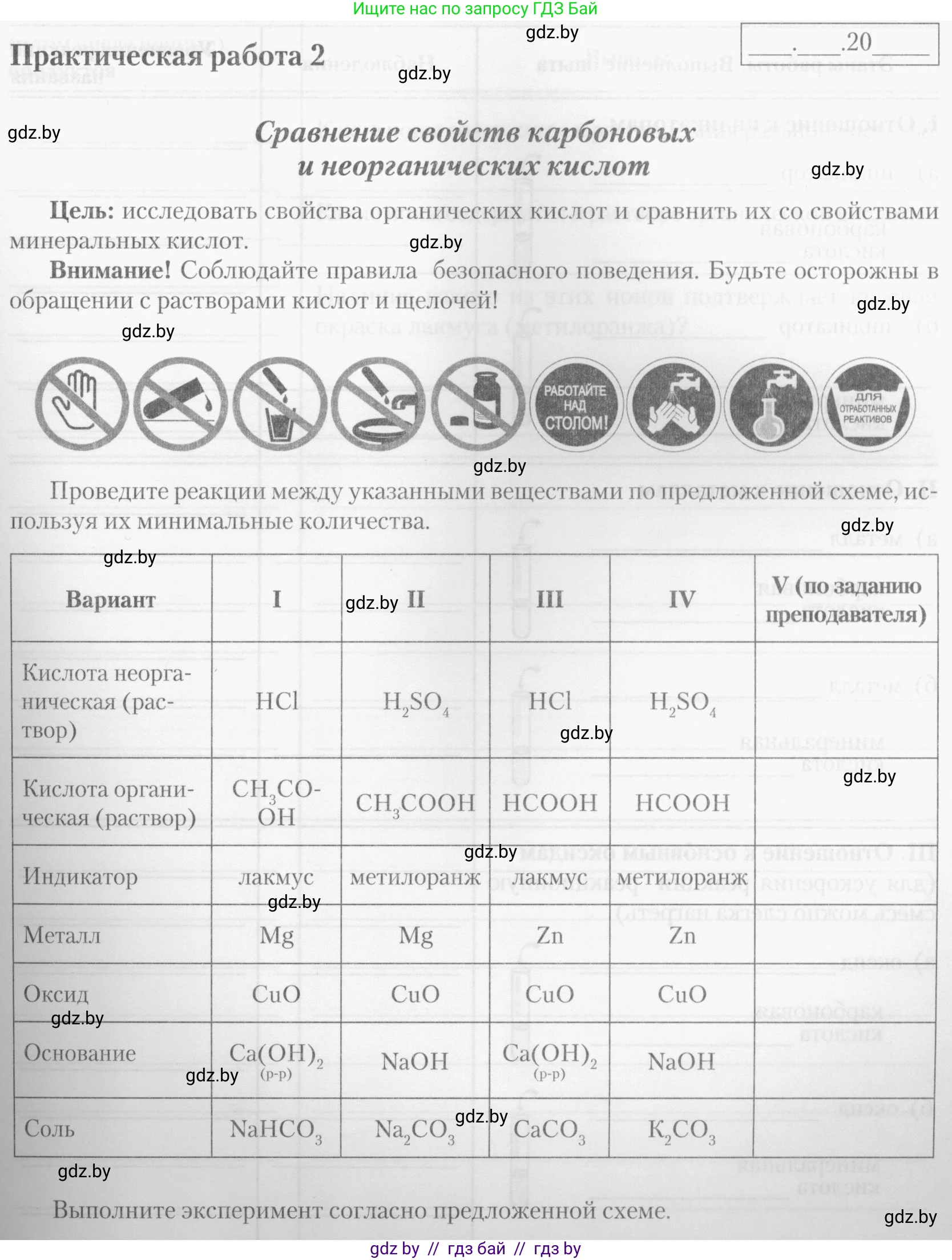 Химия, 10 класс Тетрадь для практических работ, автор: Борушко Ирина Ивановна, издательство Сэр-Вит, Минск, 2020, голубого цвета, Часть 1, страница 11, номер 4, Условия