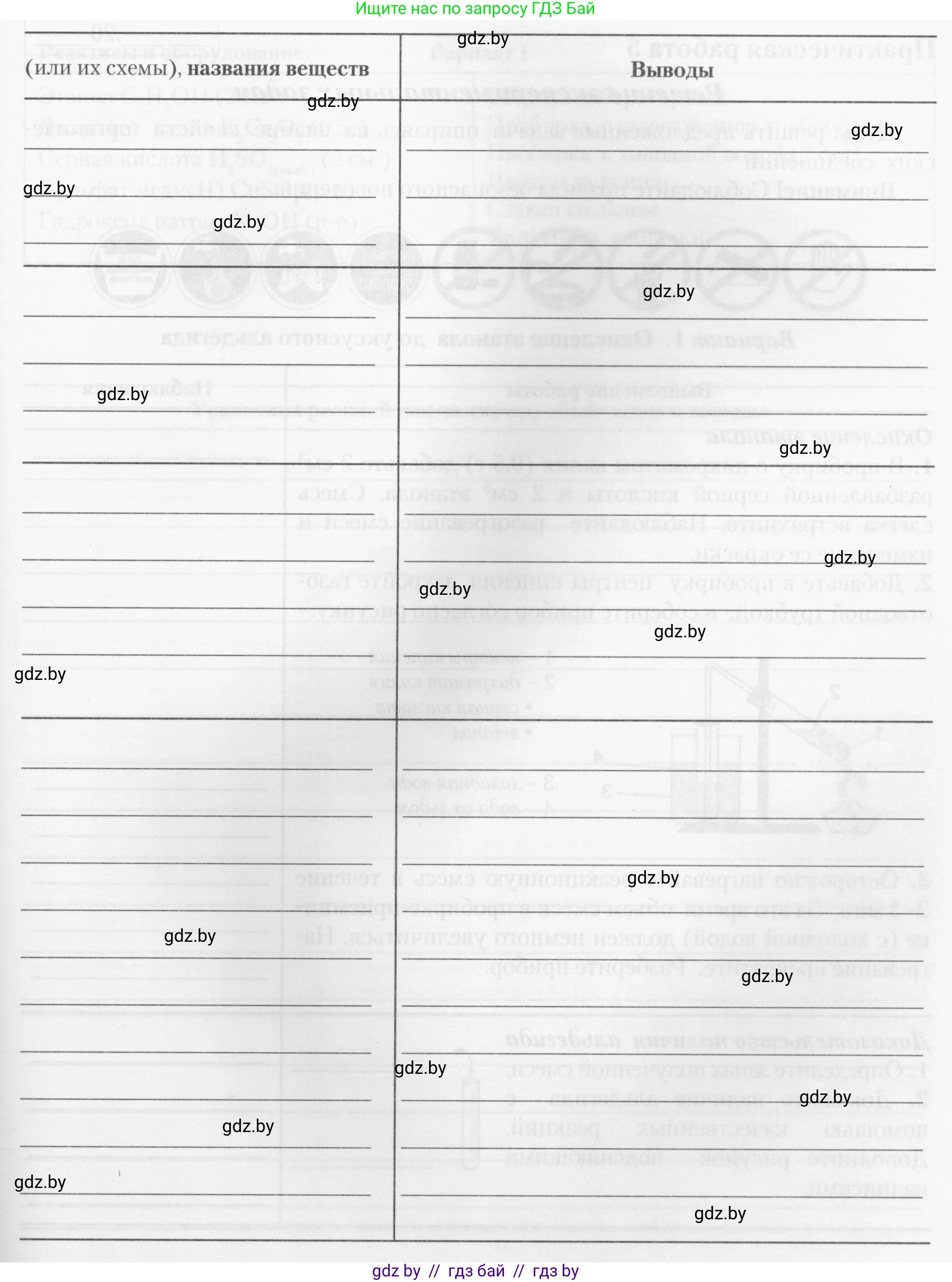 Химия, 10 класс Тетрадь для практических работ, автор: Борушко Ирина Ивановна, издательство Сэр-Вит, Минск, 2020, голубого цвета, Часть 1, страница 21, номер 4, Условия (продолжение 3)