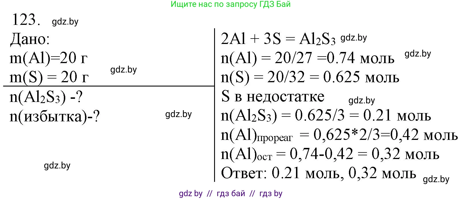 Химия, 11 класс Сборник задач, авторы: Хвалюк Виктор Николаевич, Резяпкин Виктор Ильич, издательство Адукацыя i выхаванне, Минск, 2023, зелёного цвета, страница 26, номер 123, Решение