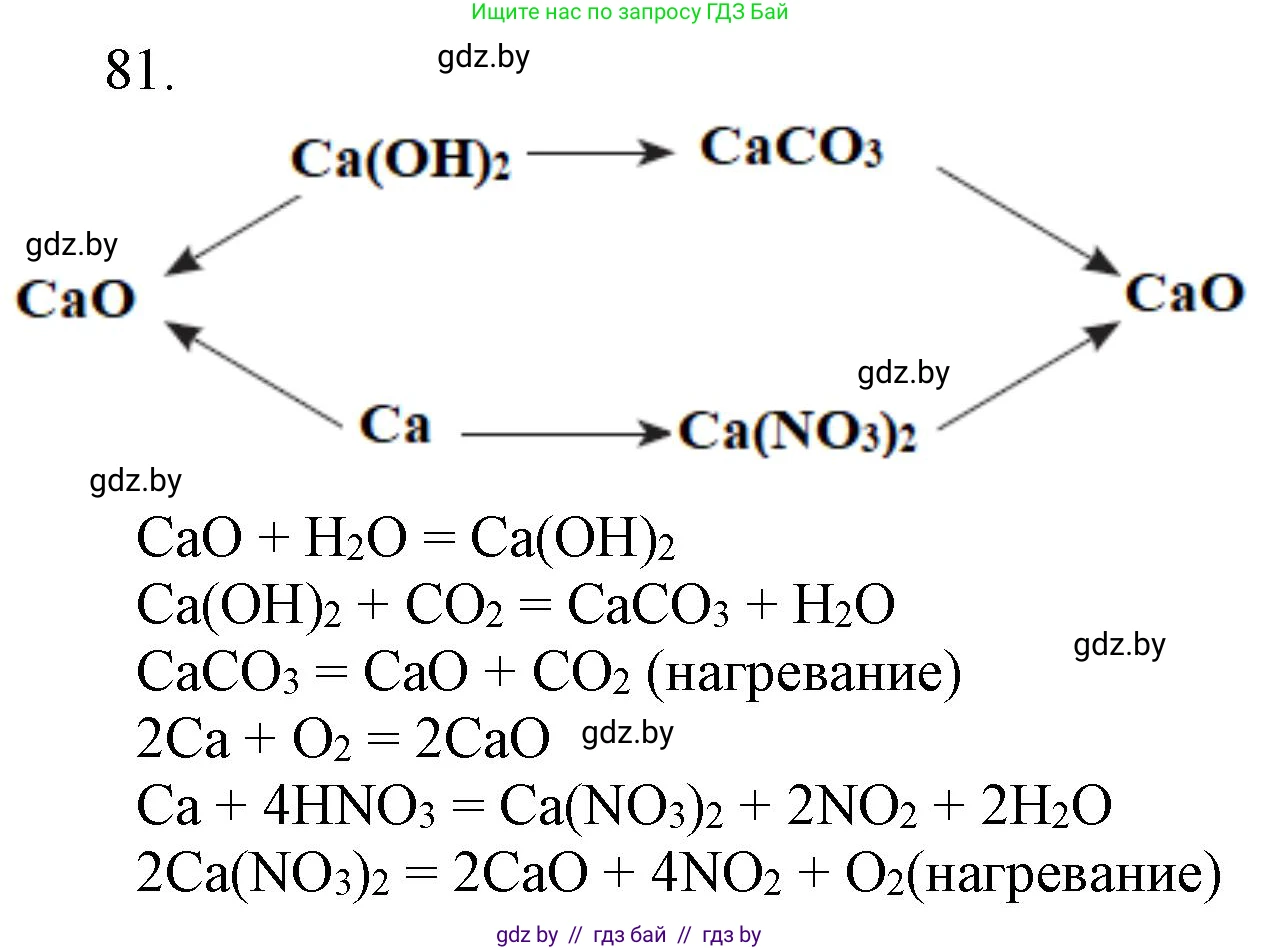 Химия, 11 класс Сборник задач, авторы: Хвалюк Виктор Николаевич, Резяпкин Виктор Ильич, издательство Адукацыя i выхаванне, Минск, 2023, зелёного цвета, страница 20, номер 81, Решение