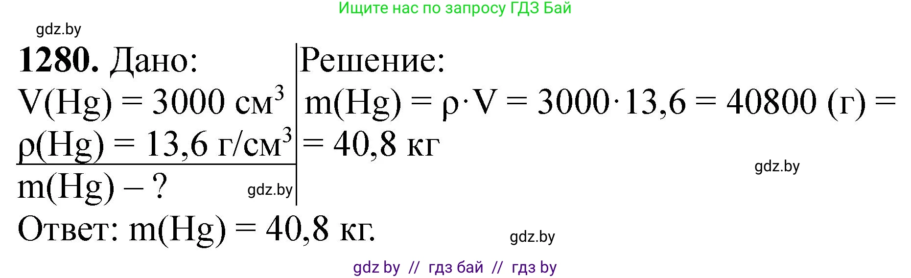 Химия, 11 класс Сборник задач, авторы: Хвалюк Виктор Николаевич, Резяпкин Виктор Ильич, издательство Адукацыя i выхаванне, Минск, 2023, зелёного цвета, страница 196, номер 1280, Решение