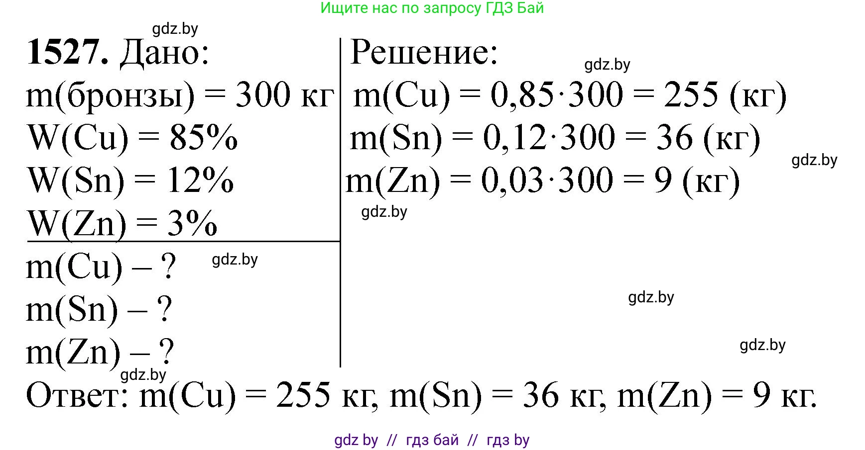 Химия, 11 класс Сборник задач, авторы: Хвалюк Виктор Николаевич, Резяпкин Виктор Ильич, издательство Адукацыя i выхаванне, Минск, 2023, зелёного цвета, страница 241, номер 1527, Решение