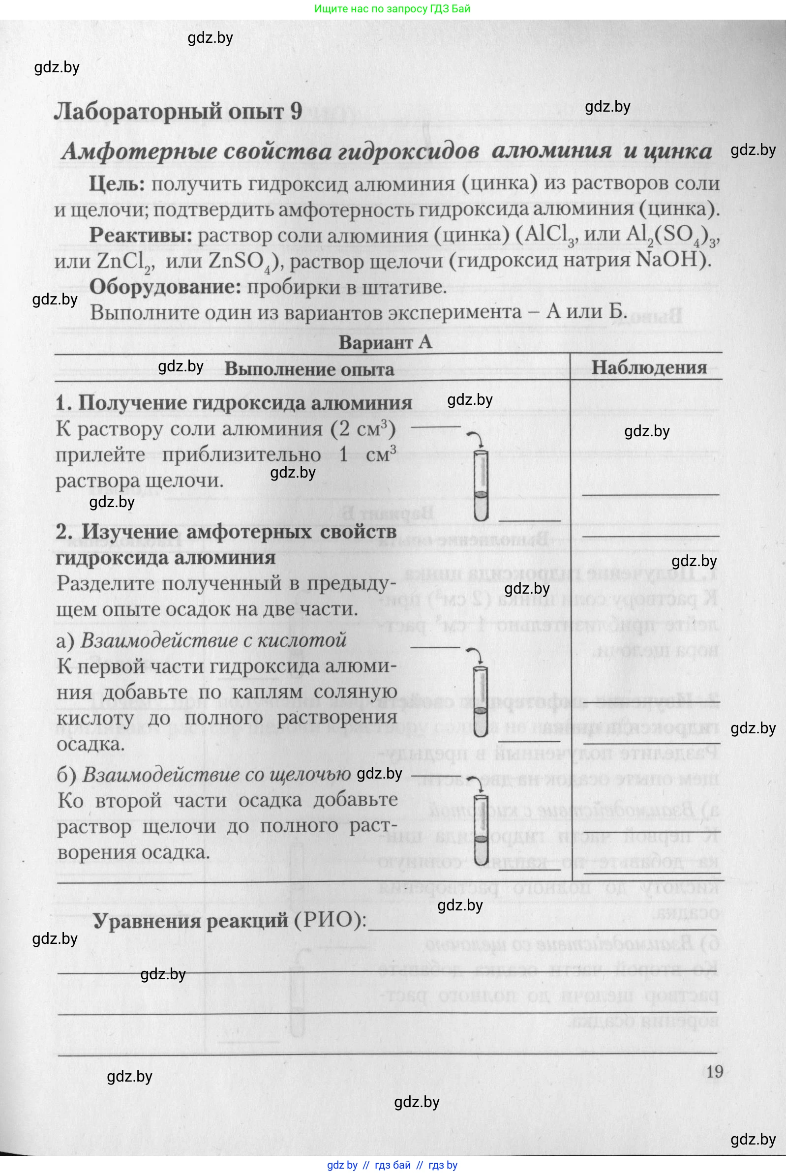 Химия, 11 класс Тетрадь для практических работ, автор: Борушко Ирина Ивановна, издательство Сэр-Вит, Минск, 2022, оранжевого цвета, Часть 2, страница 19