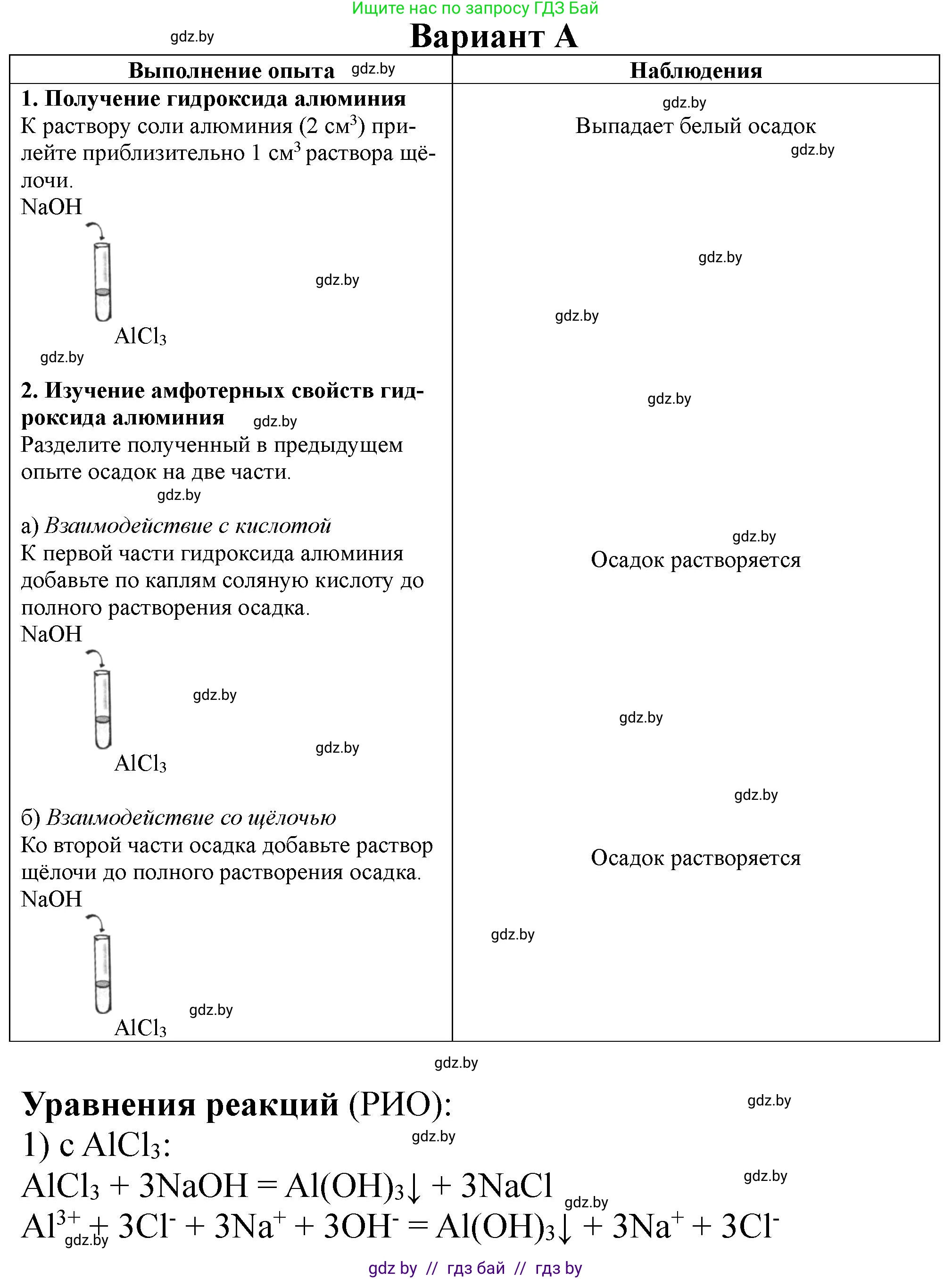 Химия, 11 класс Тетрадь для практических работ, автор: Борушко Ирина Ивановна, издательство Сэр-Вит, Минск, 2022, оранжевого цвета, Часть 2, страница 19, Решение
