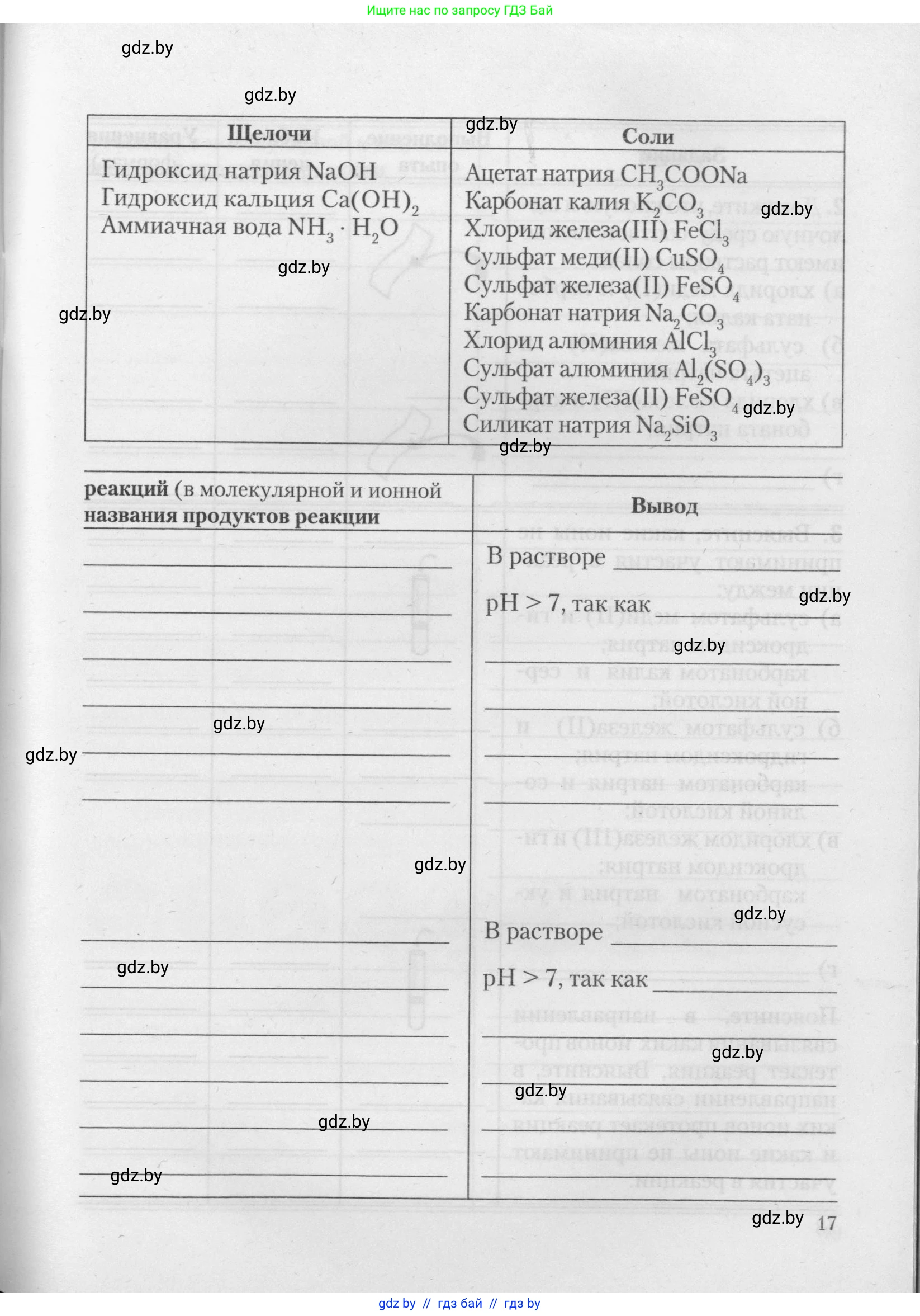 Химия, 11 класс Тетрадь для практических работ, автор: Борушко Ирина Ивановна, издательство Сэр-Вит, Минск, 2021, розового цвета, страница 17