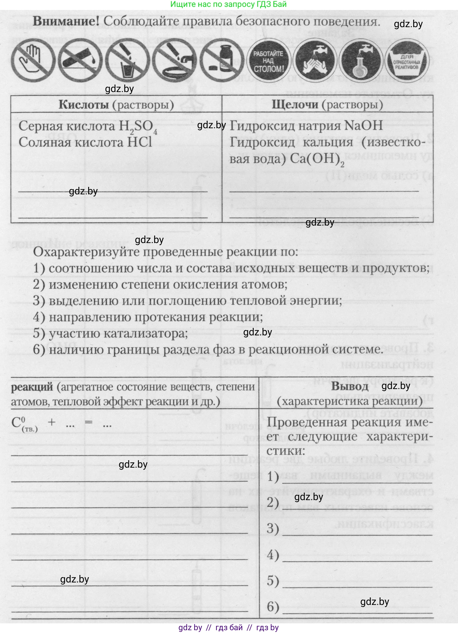 Химия, 11 класс Тетрадь для практических работ, автор: Борушко Ирина Ивановна, издательство Сэр-Вит, Минск, 2021, розового цвета, Часть 1, страница 6, номер 1, Условия (продолжение 2)