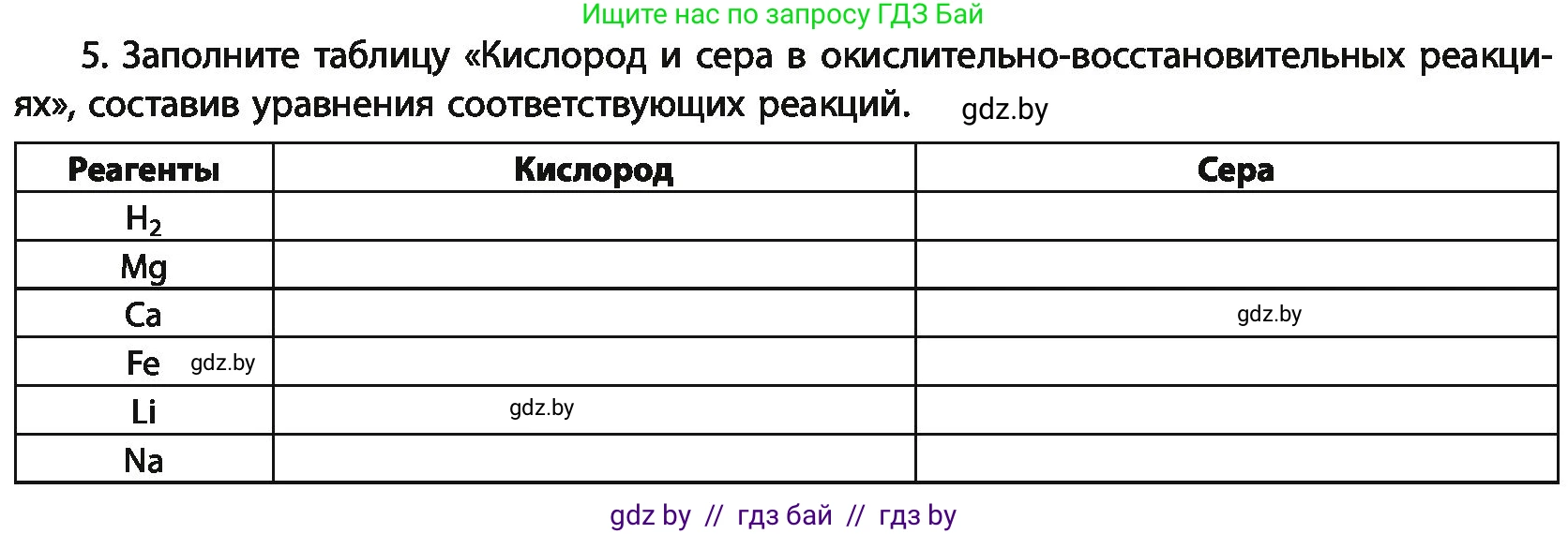 Химия, 11 класс Учебник, авторы: Мычко Дмитрий Иванович, Прохоревич Константин Николаевич, Борушко Ирина Ивановна, издательство Адукацыя i выхаванне, Минск, 2021, зелёного цвета, страница 181, номер 5, Условия