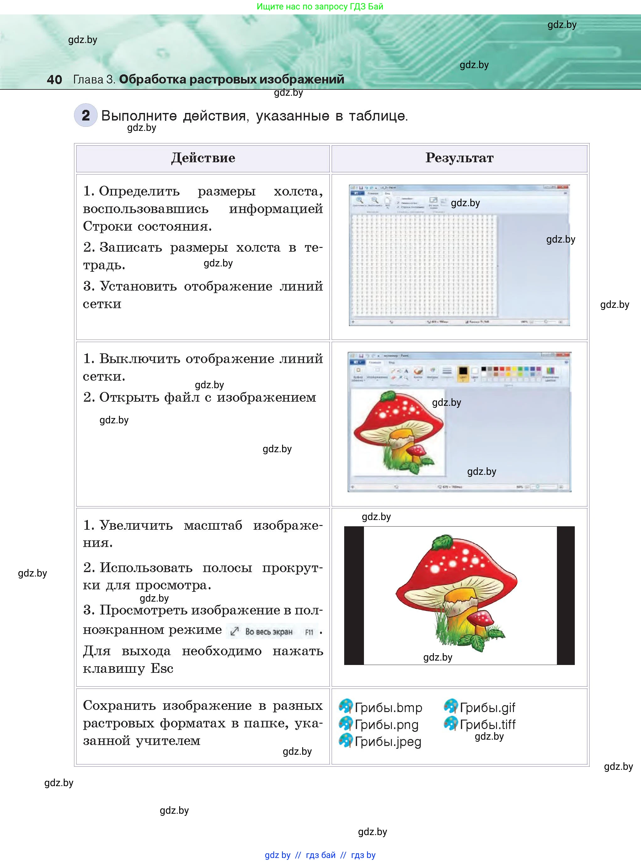 Информатика, 6 класс Учебник, авторы: Котов Владимир Михайлович, Макарова Нина Петровна, Лапо Анжелика Ивановна, Войтехович Елена Николаевна, издательство Народная асвета, Минск, 2024, бирюзового цвета, страница 40