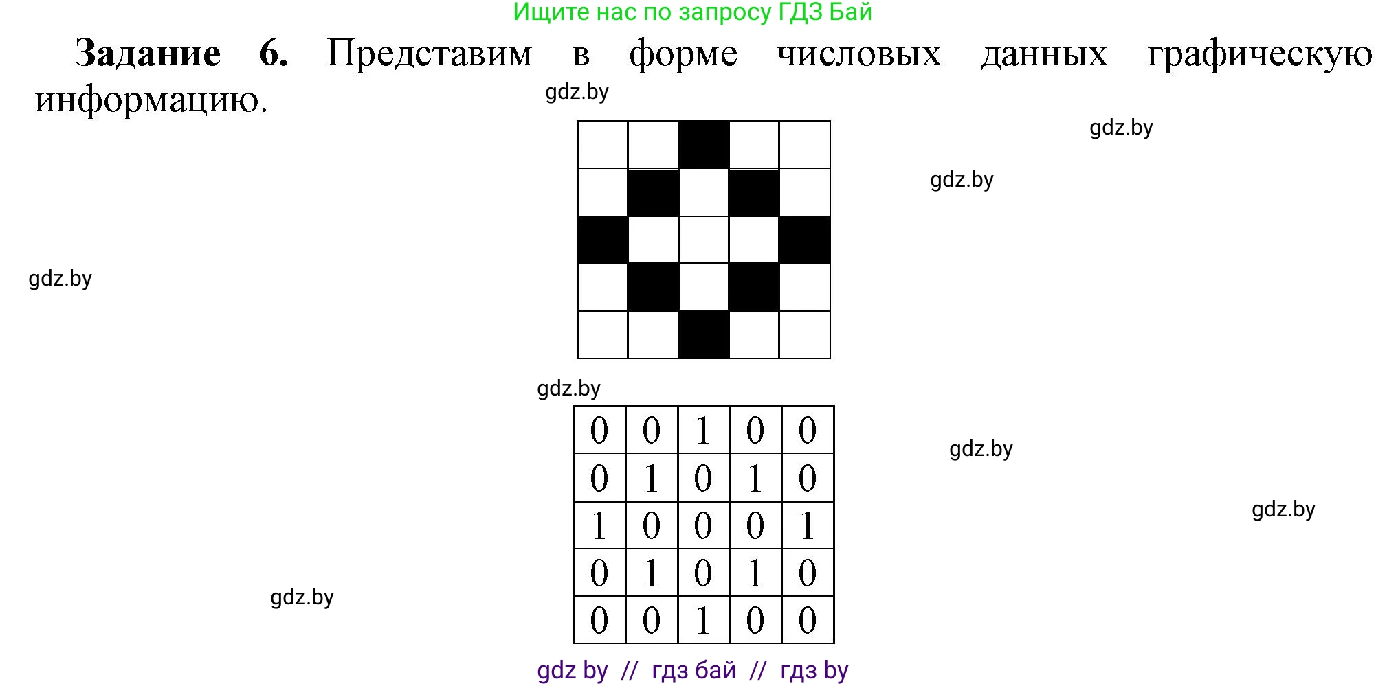 Информатика, 6 класс рабочая тетрадь, авторы: Овчинникова Лариса Генадьевна, Пузиновская Светлана Григорьевна, издательство Аверсэв, Минск, 2024, салатового цвета, страница 8, номер 6, Решение