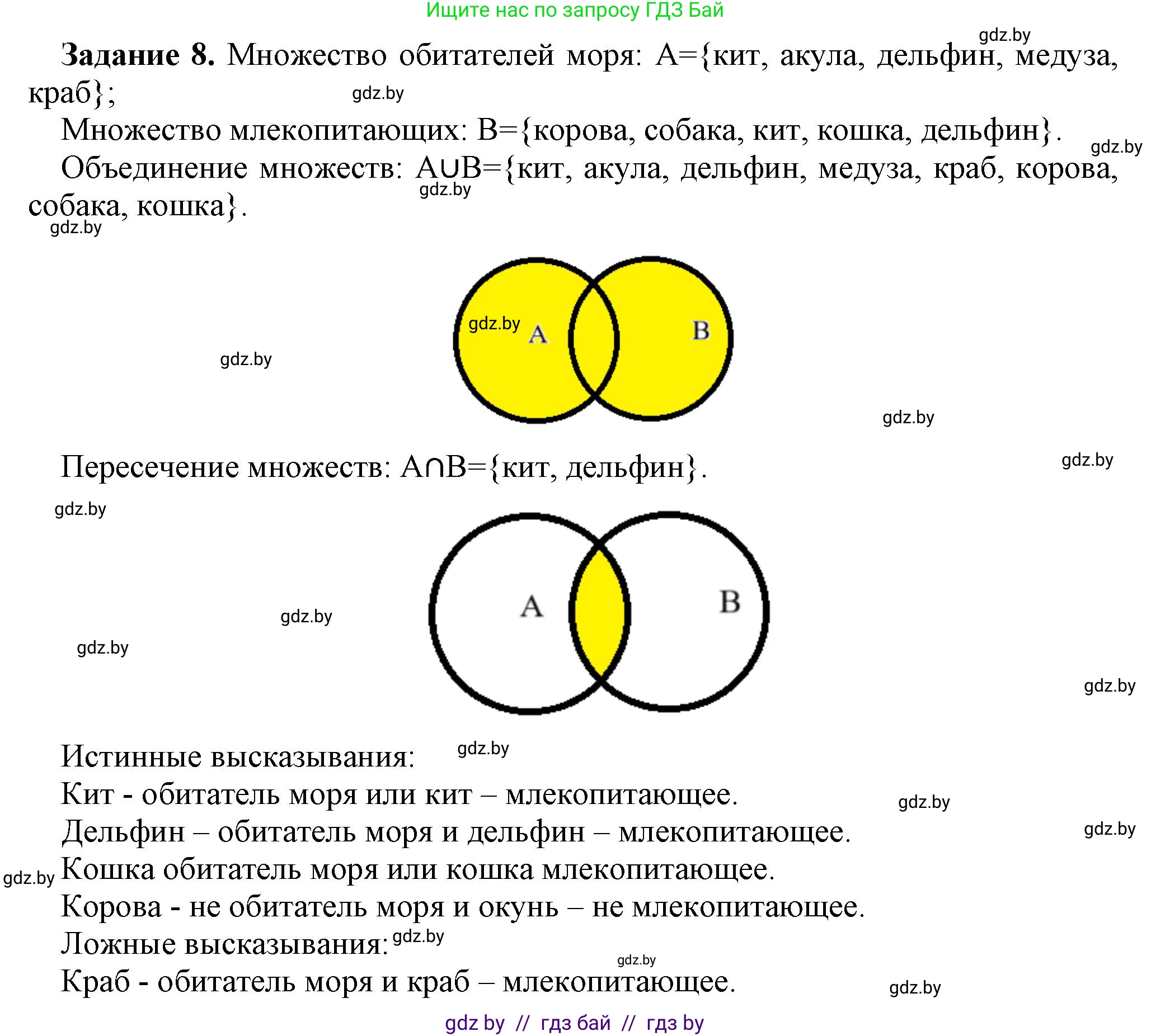 Информатика, 7 класс рабочая тетрадь, автор: Овчинникова Лариса Генадьевна, издательство Аверсэв, Минск, 2017, голубого цвета, страница 28, номер 8, Решение