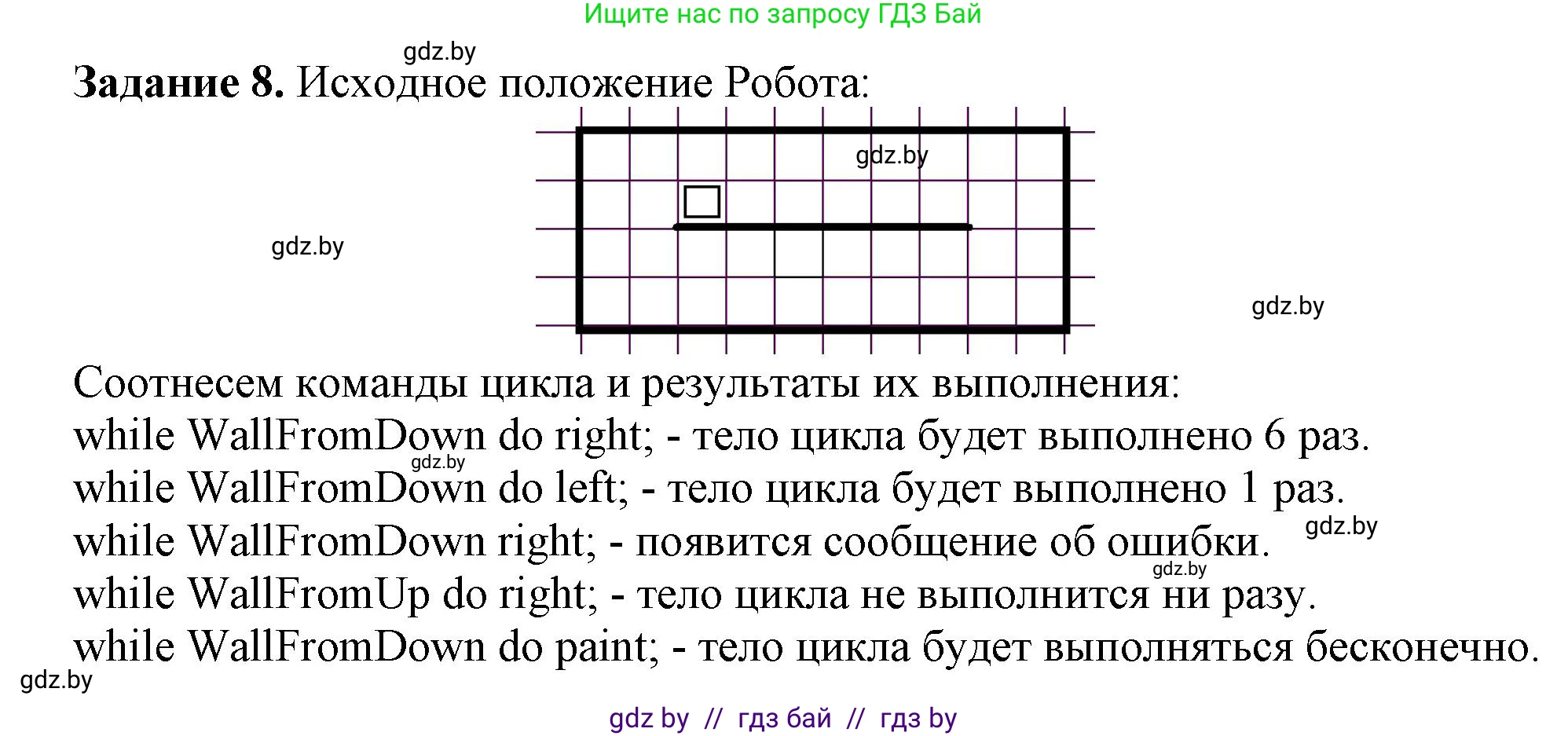 Информатика, 7 класс рабочая тетрадь, автор: Овчинникова Лариса Генадьевна, издательство Аверсэв, Минск, 2017, голубого цвета, страница 55, номер 8, Решение