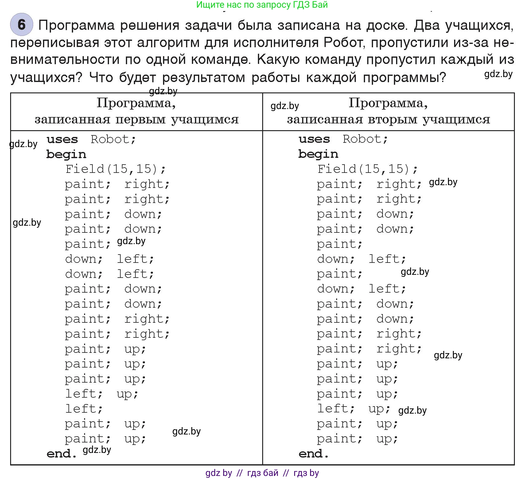Информатика, 7 класс Учебник, авторы: Котов Владимир Михайлович, Лапо Анжелика Ивановна, Войтехович Елена Николаевна, издательство Народная асвета, Минск, 2017, страница 60, номер 6, Условие