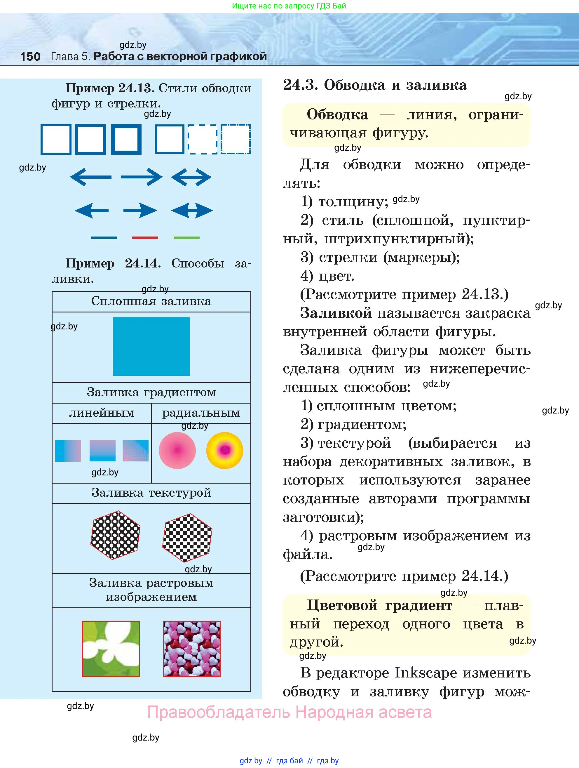Информатика, 7 класс Учебник, авторы: Котов Владимир Михайлович, Лапо Анжелика Ивановна, Войтехович Елена Николаевна, издательство Народная асвета, Минск, 2017, страница 150