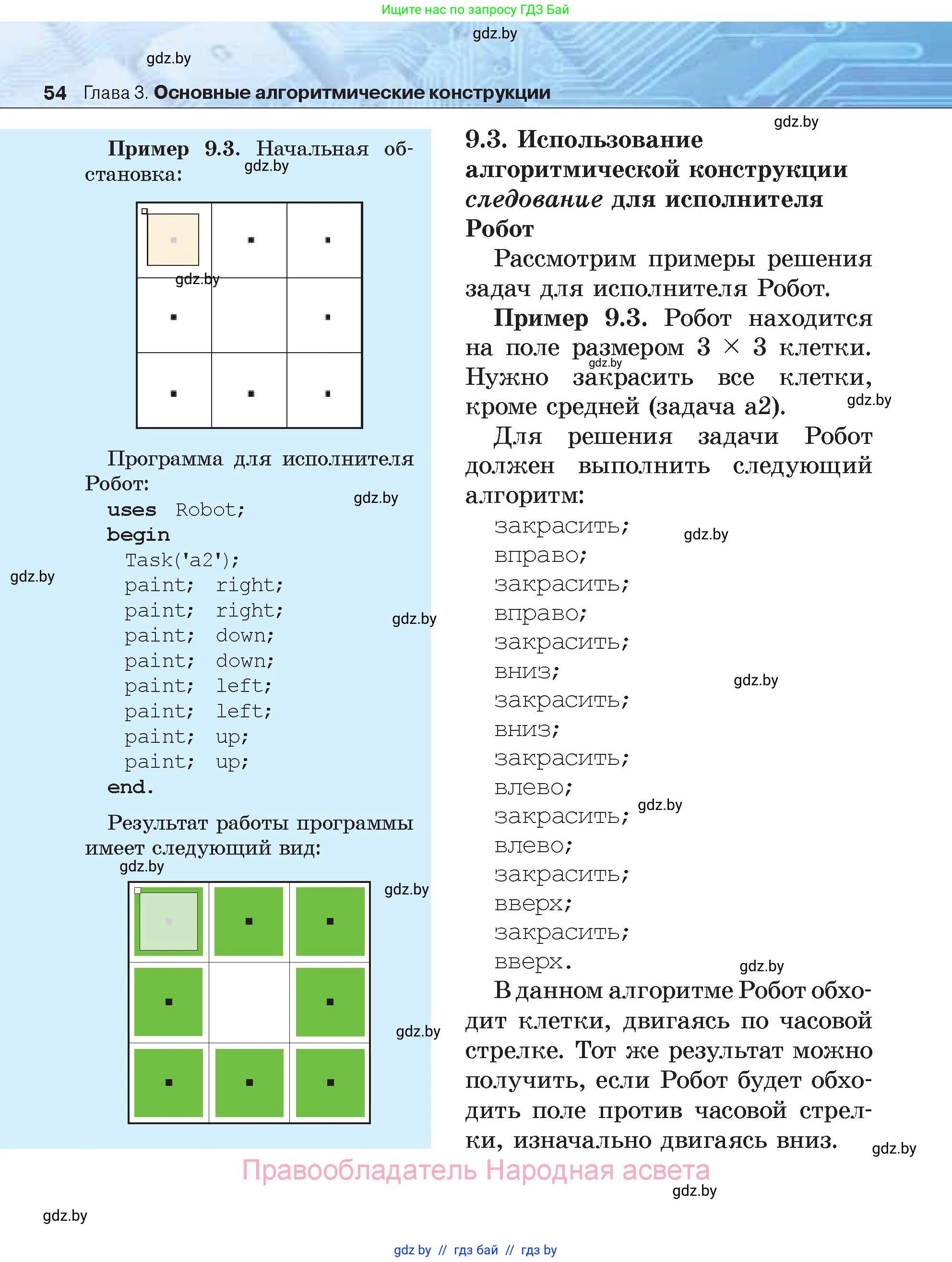 Информатика, 7 класс Учебник, авторы: Котов Владимир Михайлович, Лапо Анжелика Ивановна, Войтехович Елена Николаевна, издательство Народная асвета, Минск, 2017, страница 54