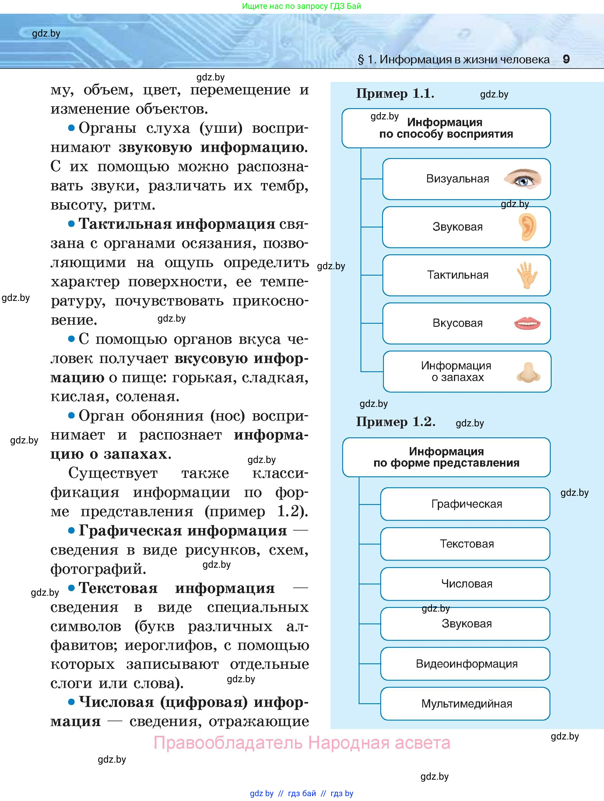 Информатика, 7 класс Учебник, авторы: Котов Владимир Михайлович, Лапо Анжелика Ивановна, Войтехович Елена Николаевна, издательство Народная асвета, Минск, 2017, страница 9