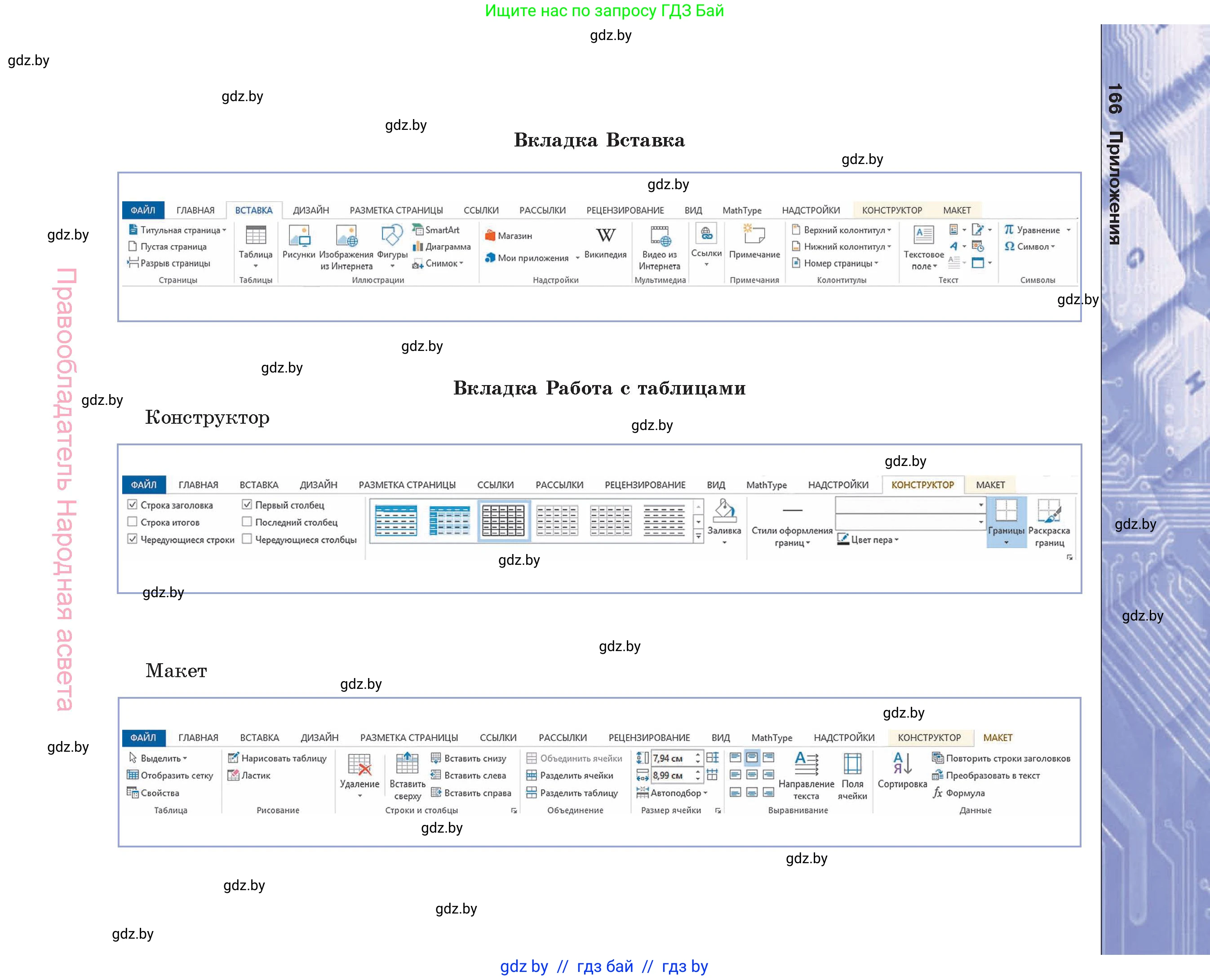 Информатика, 8 класс Учебник, авторы: Котов Владимир Михайлович, Лапо Анжелика Ивановна, Быкадоров Юрий Александрович, Войтехович Елена Николаевна, издательство Народная асвета, Минск, 2018, страница 166