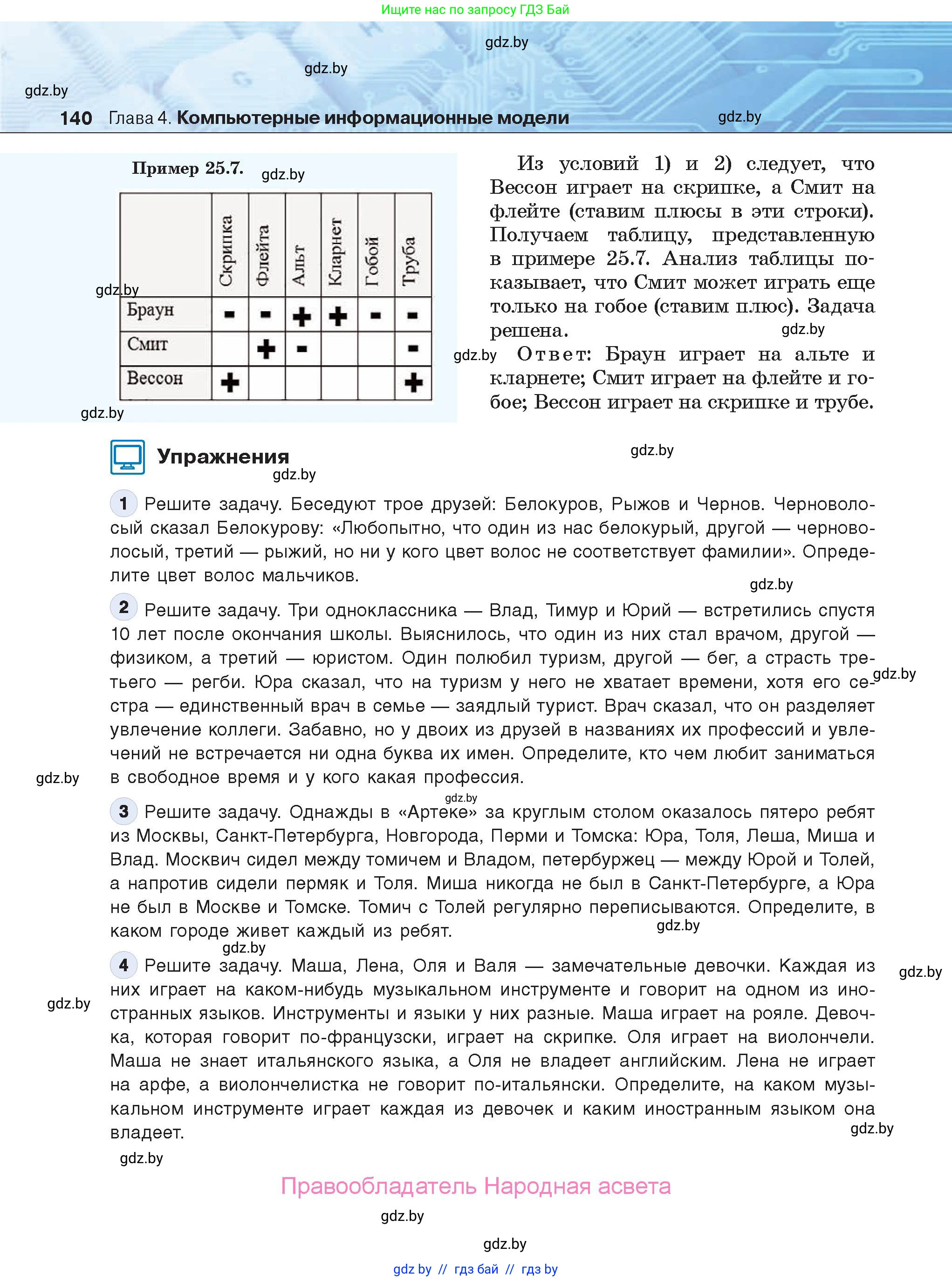 Информатика, 9 класс Учебник, авторы: Котов Владимир Михайлович, Лапо Анжелика Ивановна, Быкадоров Юрий Александрович, Войтехович Елена Николаевна, издательство Народная асвета, Минск, 2019, голубого цвета, страница 140