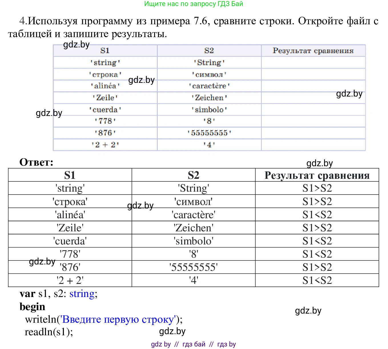 Информатика, 9 класс Учебник, авторы: Котов Владимир Михайлович, Лапо Анжелика Ивановна, Быкадоров Юрий Александрович, Войтехович Елена Николаевна, издательство Народная асвета, Минск, 2019, голубого цвета, страница 41, номер 4, Решение