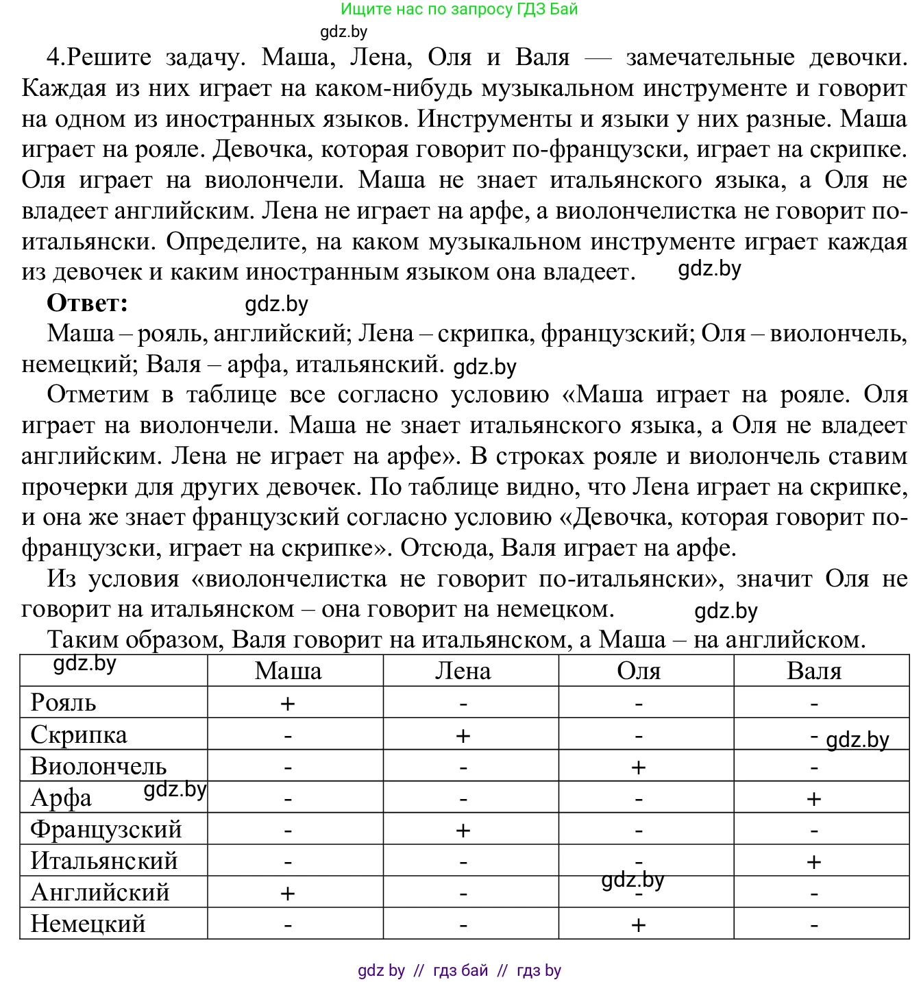 Информатика, 9 класс Учебник, авторы: Котов Владимир Михайлович, Лапо Анжелика Ивановна, Быкадоров Юрий Александрович, Войтехович Елена Николаевна, издательство Народная асвета, Минск, 2019, голубого цвета, страница 140, номер 4, Решение