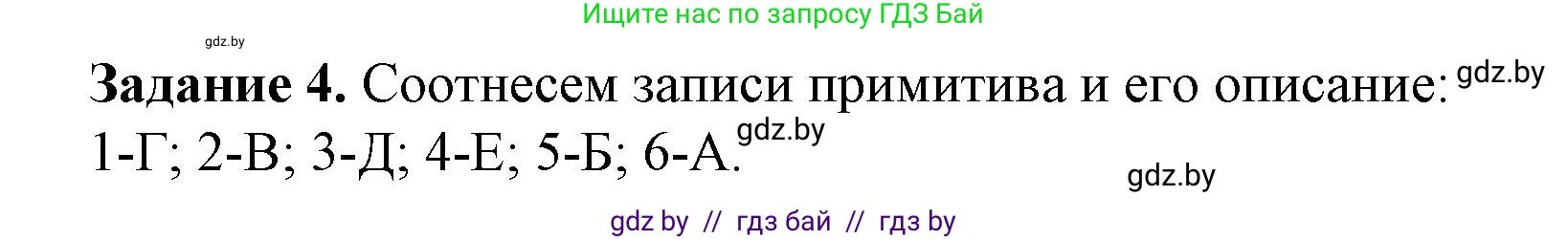 Информатика, 11 класс рабочая тетрадь, авторы: Овчинникова Лариса Генадьевна, Пузиновская Светлана Григорьевна, издательство Аверсэв, Минск, 2022, серого цвета, страница 36, номер 4, Решение