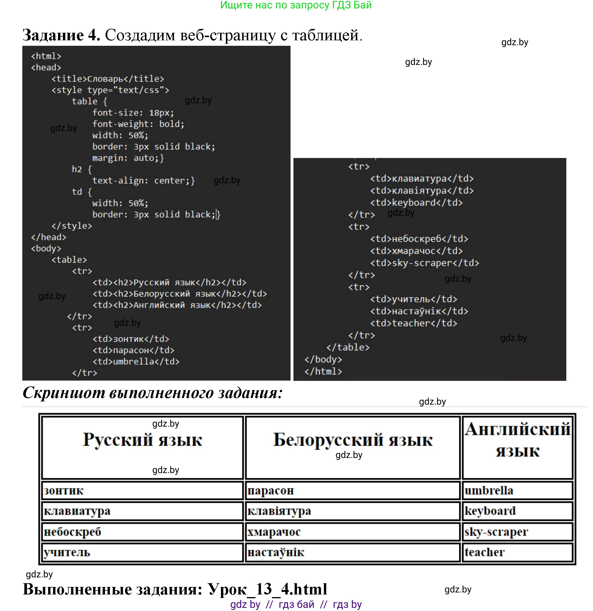 Информатика, 11 класс рабочая тетрадь, авторы: Овчинникова Лариса Генадьевна, Пузиновская Светлана Григорьевна, издательство Аверсэв, Минск, 2022, серого цвета, страница 65, номер 4, Решение