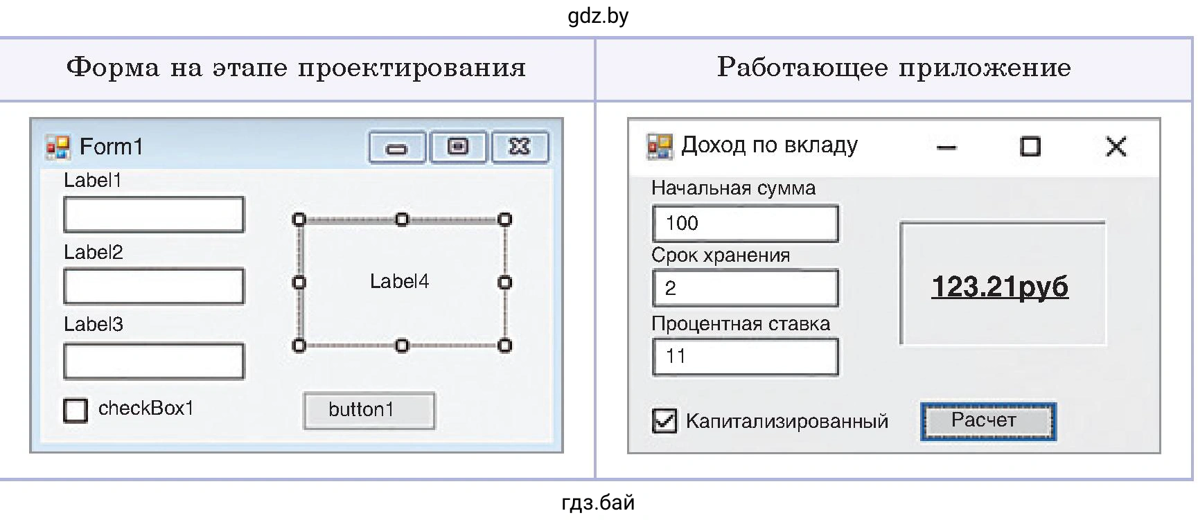 Задание 4. Форма на этапе проектирования калькулятора