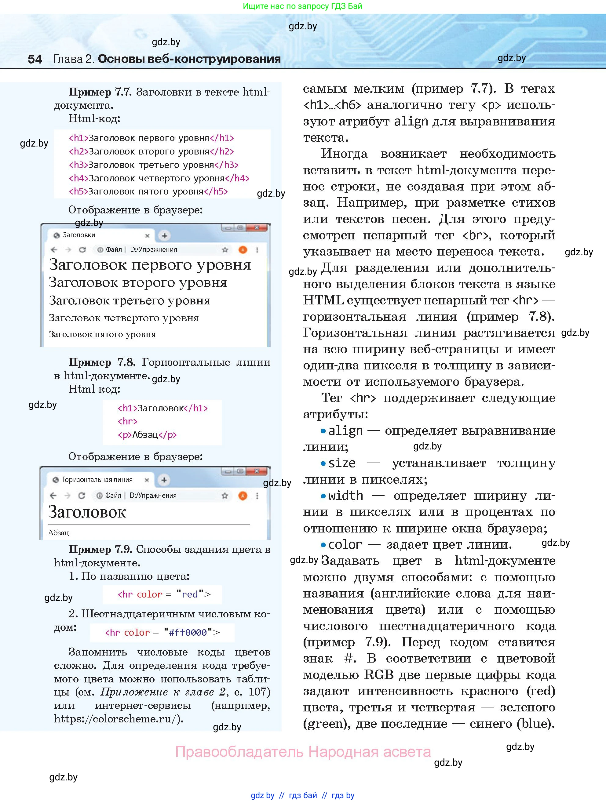 Информатика, 11 класс Учебник, авторы: Котов Владимир Михайлович, Лапо Анжелика Ивановна, Быкадоров Юрий Александрович, Войтехович Елена Николаевна, издательство Народная асвета, Минск, 2021, бирюзового цвета, страница 54