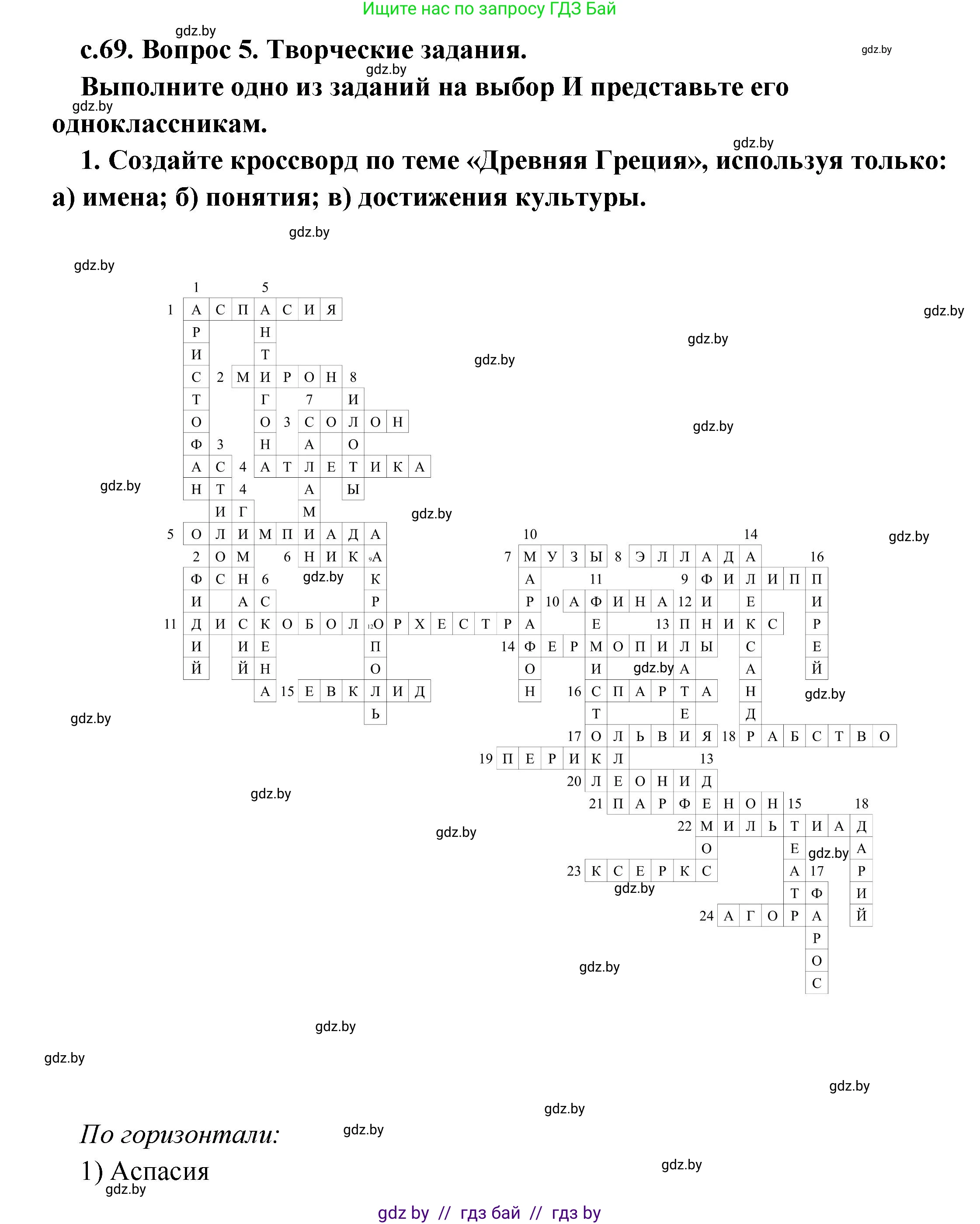История Древнего мира, 5 класс Учебник, авторы: Кошелев Владимир Сергеевич, Прохоров Андрей Аркадьевич, Перзашкевич Олег Валерьевич, Журавлевич Ольга Георгиевна, издательство Народная асвета, Минск, 2019, коричневого цвета, Часть 2, страница 70, номер 5, Решение (краткий ответ)