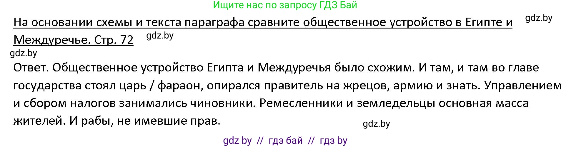 История Древнего мира, 5 класс Учебник, авторы: Кошелев Владимир Сергеевич, Прохоров Андрей Аркадьевич, Перзашкевич Олег Валерьевич, Журавлевич Ольга Георгиевна, издательство Народная асвета, Минск, 2019, коричневого цвета, Часть 1, страница 72, номер 3, Решение
