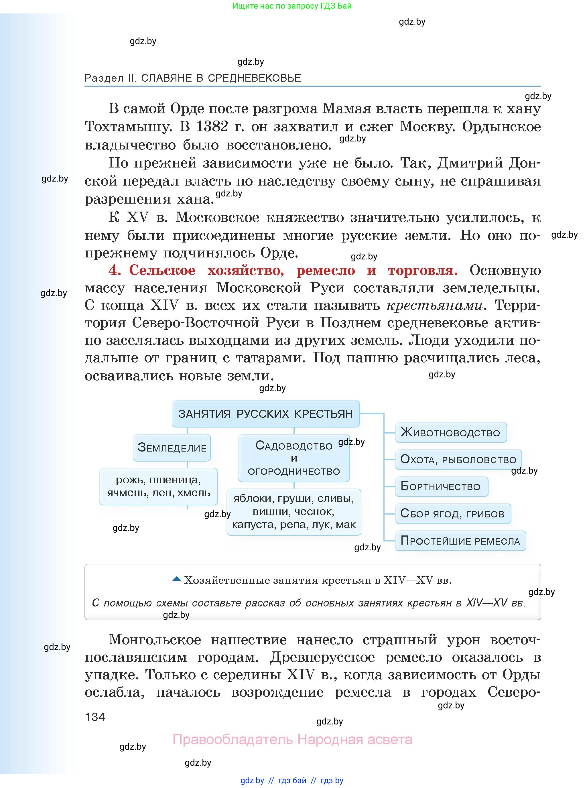 История средних веков, 6 класс Учебник, авторы: Прохоров Андрей Аркадьевич, Федосик Виктор Анатольевич, Темушев Степан Николаевич, издательство Народная асвета, Минск, 2023, красного цвета, страница 134