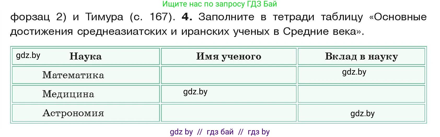 История средних веков, 6 класс Учебник, авторы: Прохоров Андрей Аркадьевич, Федосик Виктор Анатольевич, Темушев Степан Николаевич, издательство Народная асвета, Минск, 2023, красного цвета, страница 172, номер 4, Условия